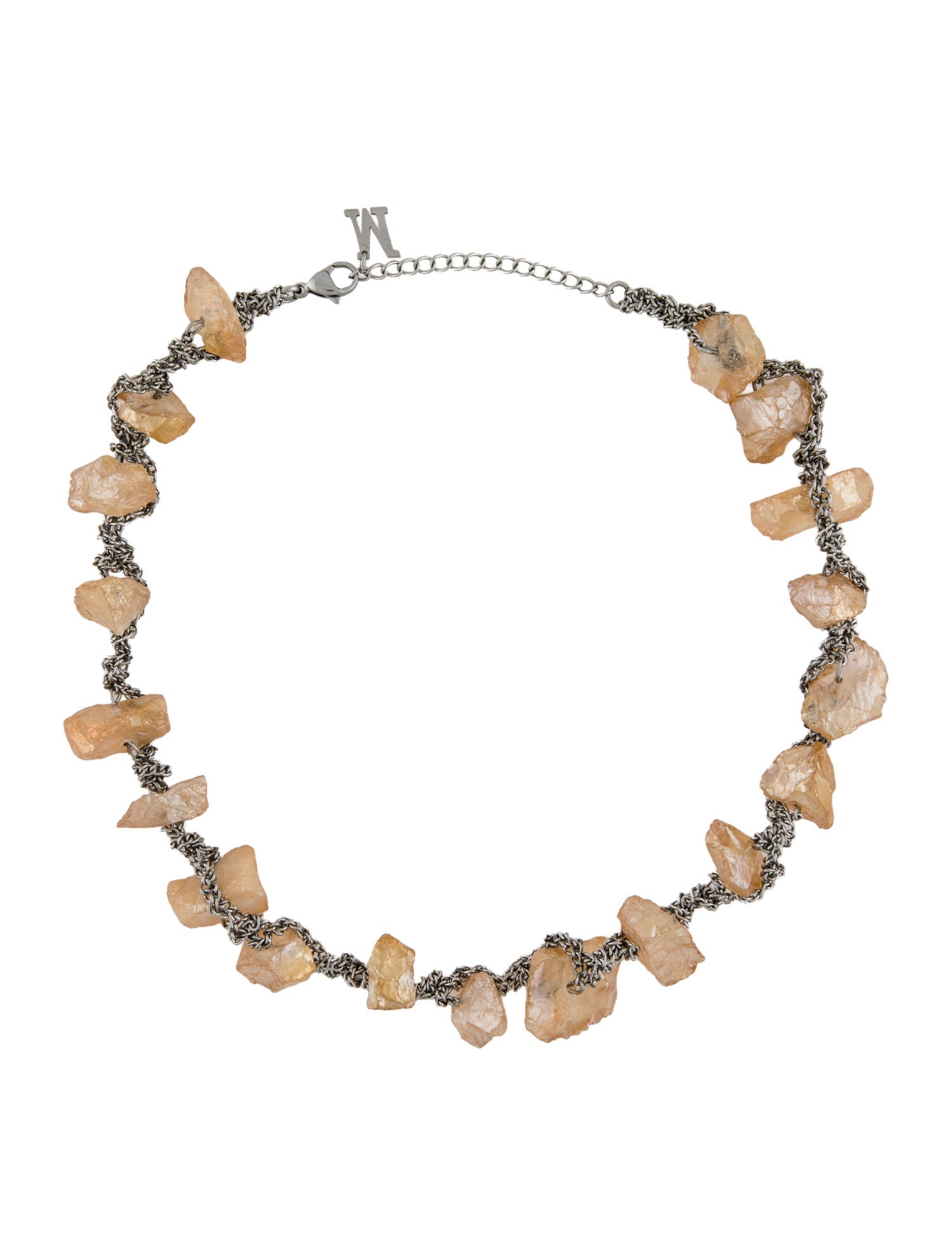 Marland Backus Stone Chain Choker Necklace