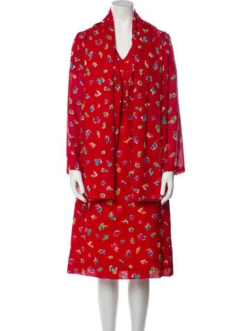 Mr. Blackwell Suits and Sets Vintage Late 1970's - Early 1980's Dress Set L