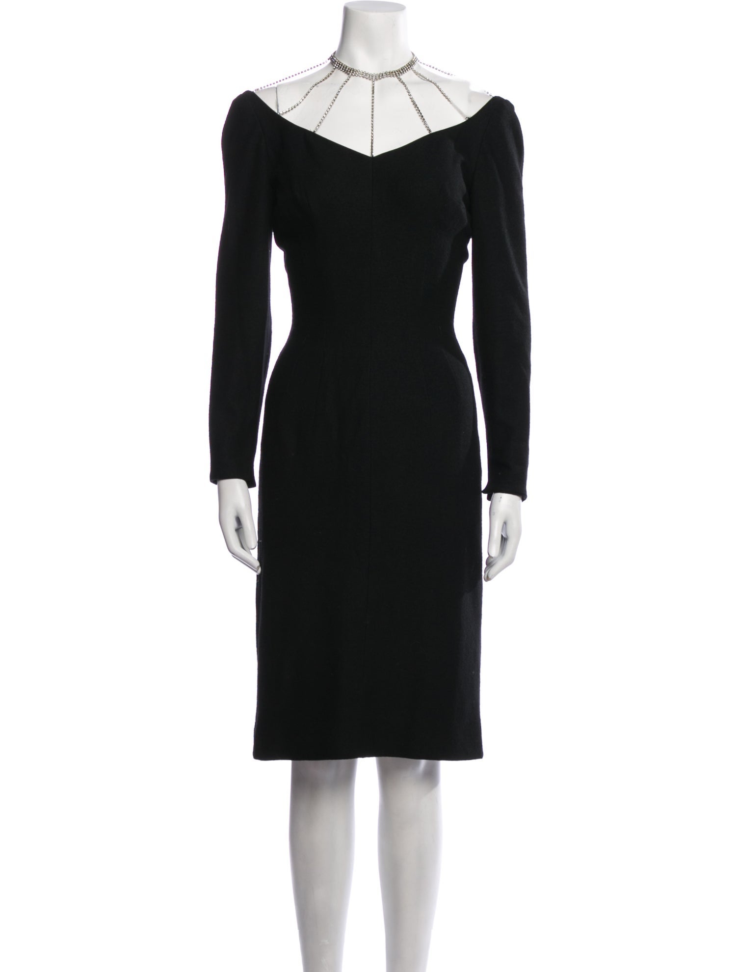 Mr. Blackwell Crew Neck Knee-Length Dress