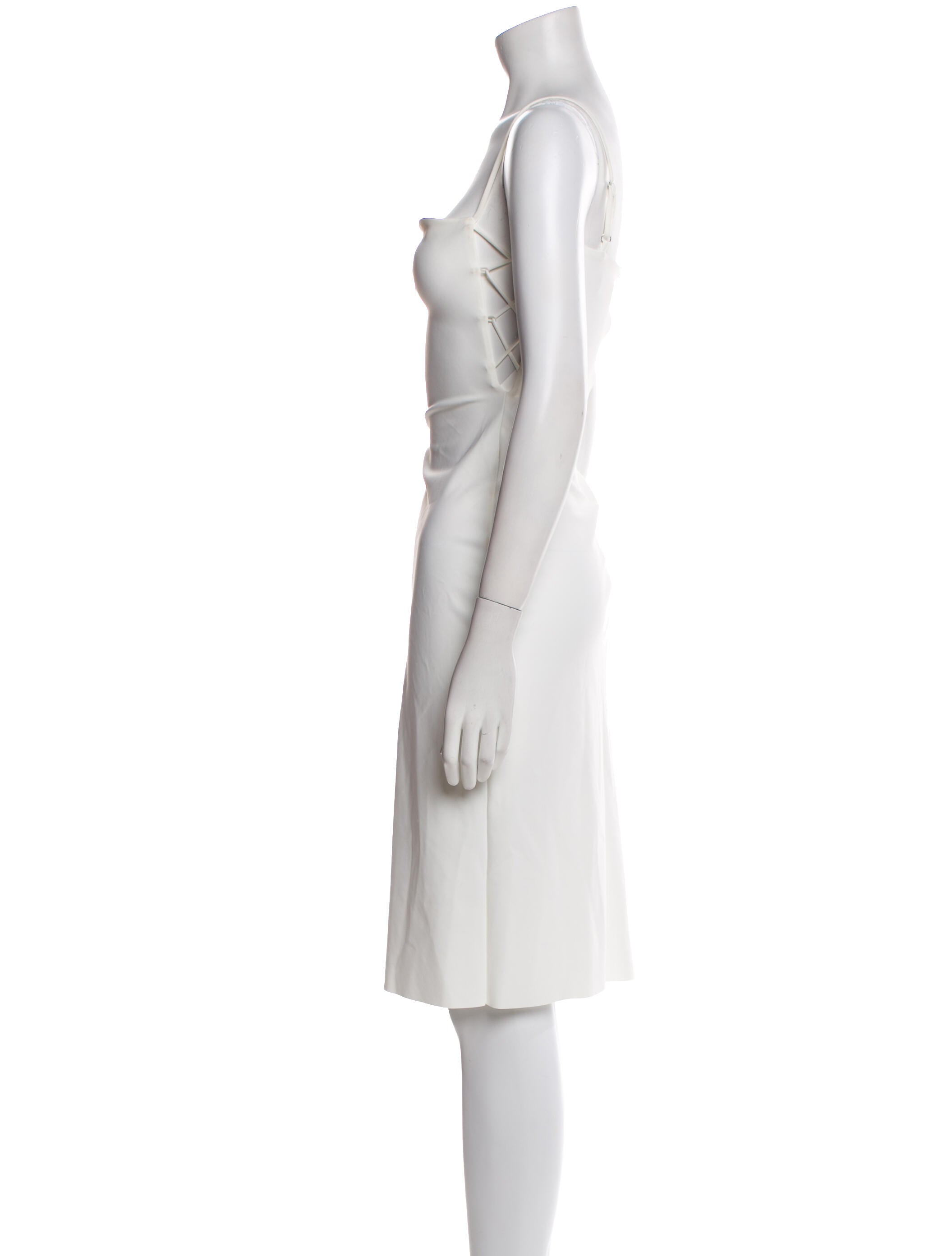 Marcia Square Neckline Knee-Length Dress