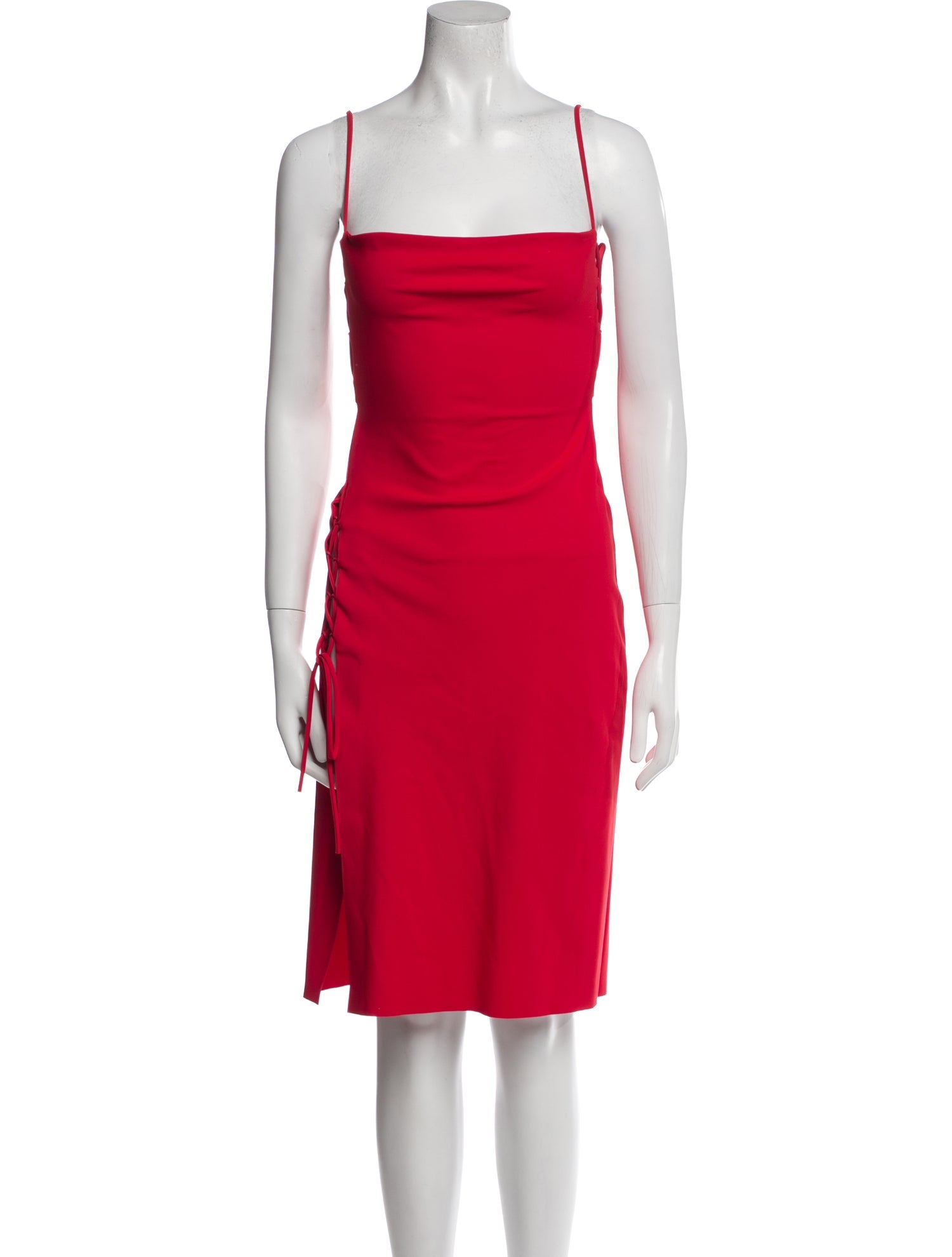 Marcia Square Neckline Knee-Length Dress