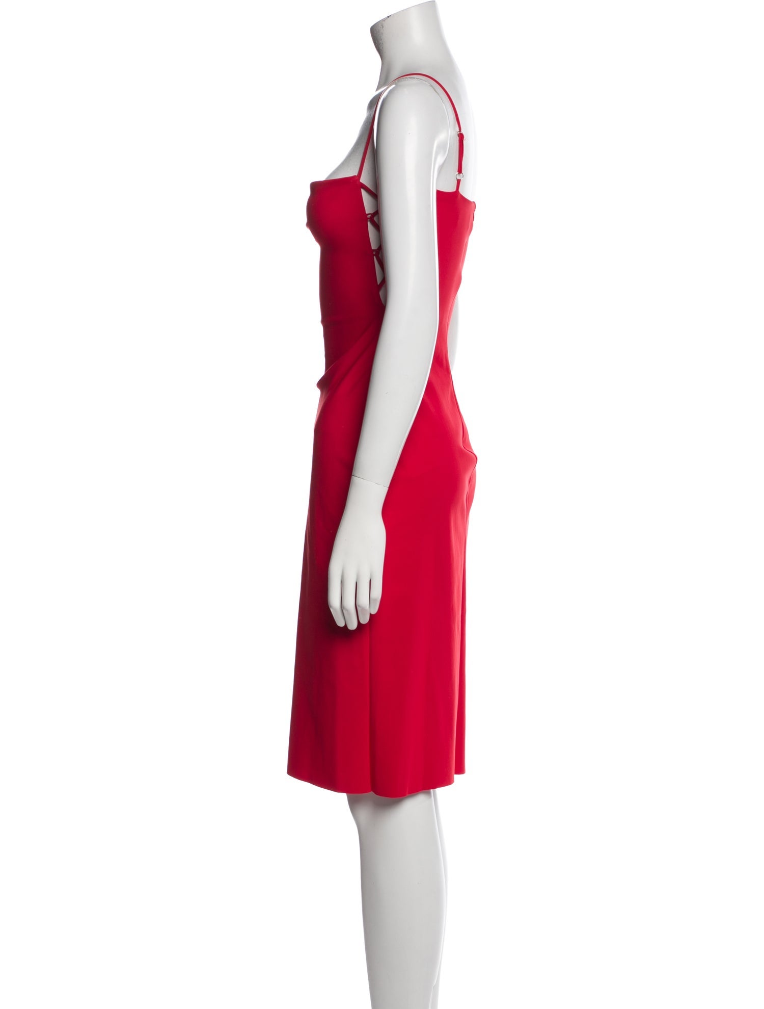 Marcia Square Neckline Knee-Length Dress