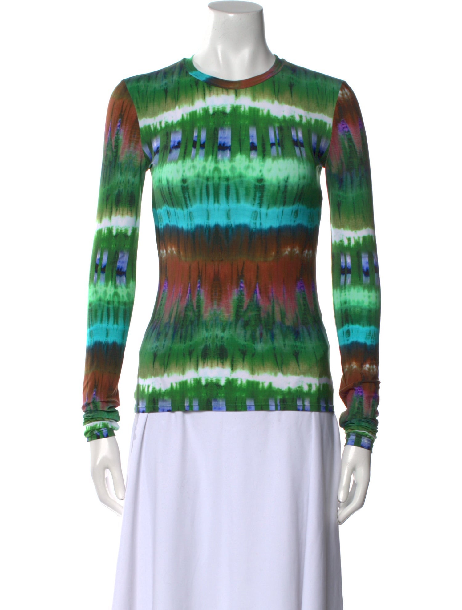 Marcia Tie-Dye Print Crew Neck Top
