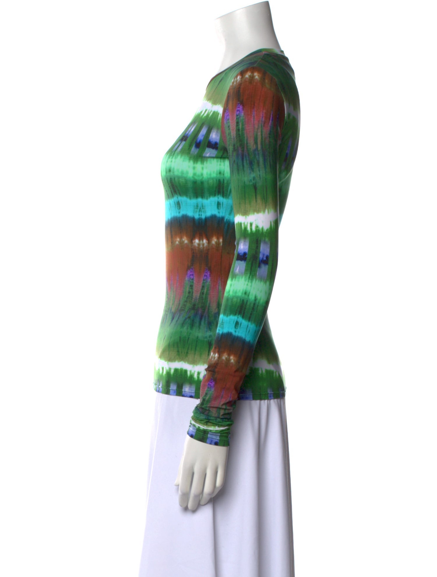 Marcia Tie-Dye Print Crew Neck Top