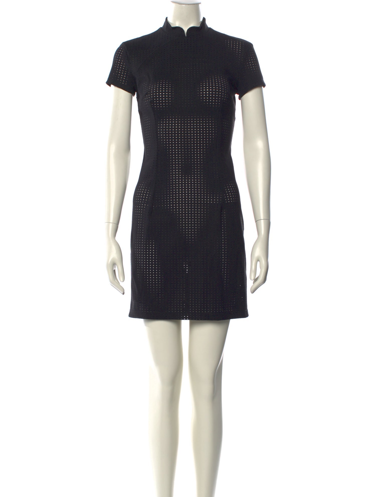 knee length dresses for ladies Tie Front Lace Mini in Black – Mars The Label USA
