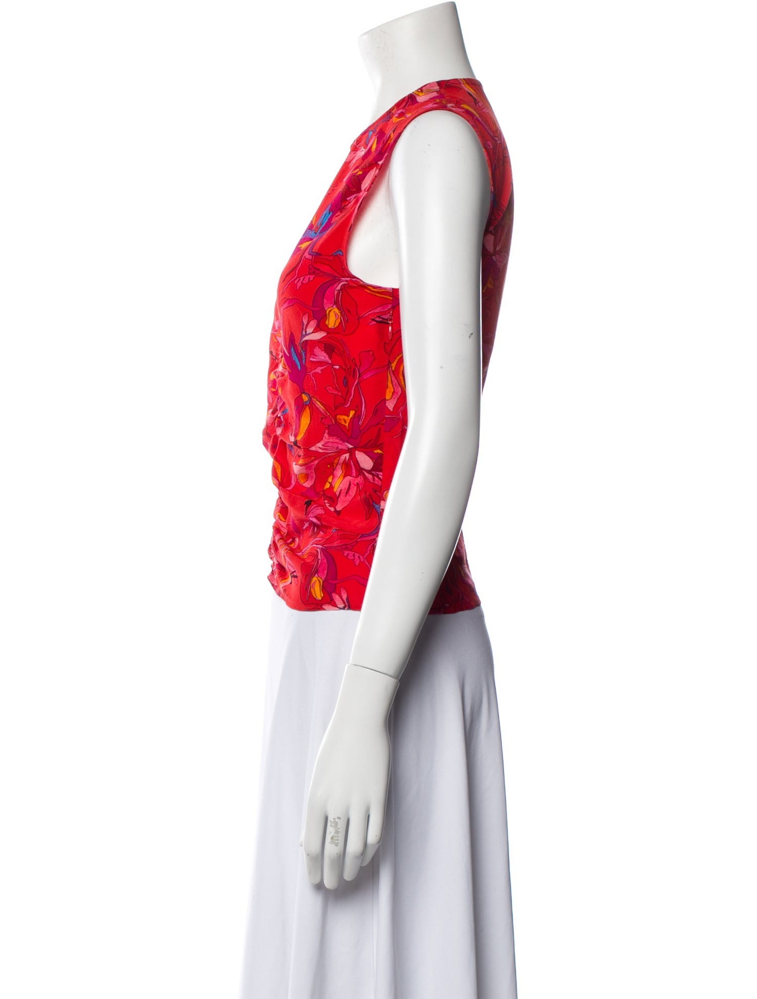 Maria Cher Silk Floral Print Top w/ Tags