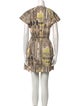 Maria Cher Printed Mini Dress