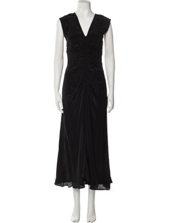 Maria Cher V-Neck Long Dress