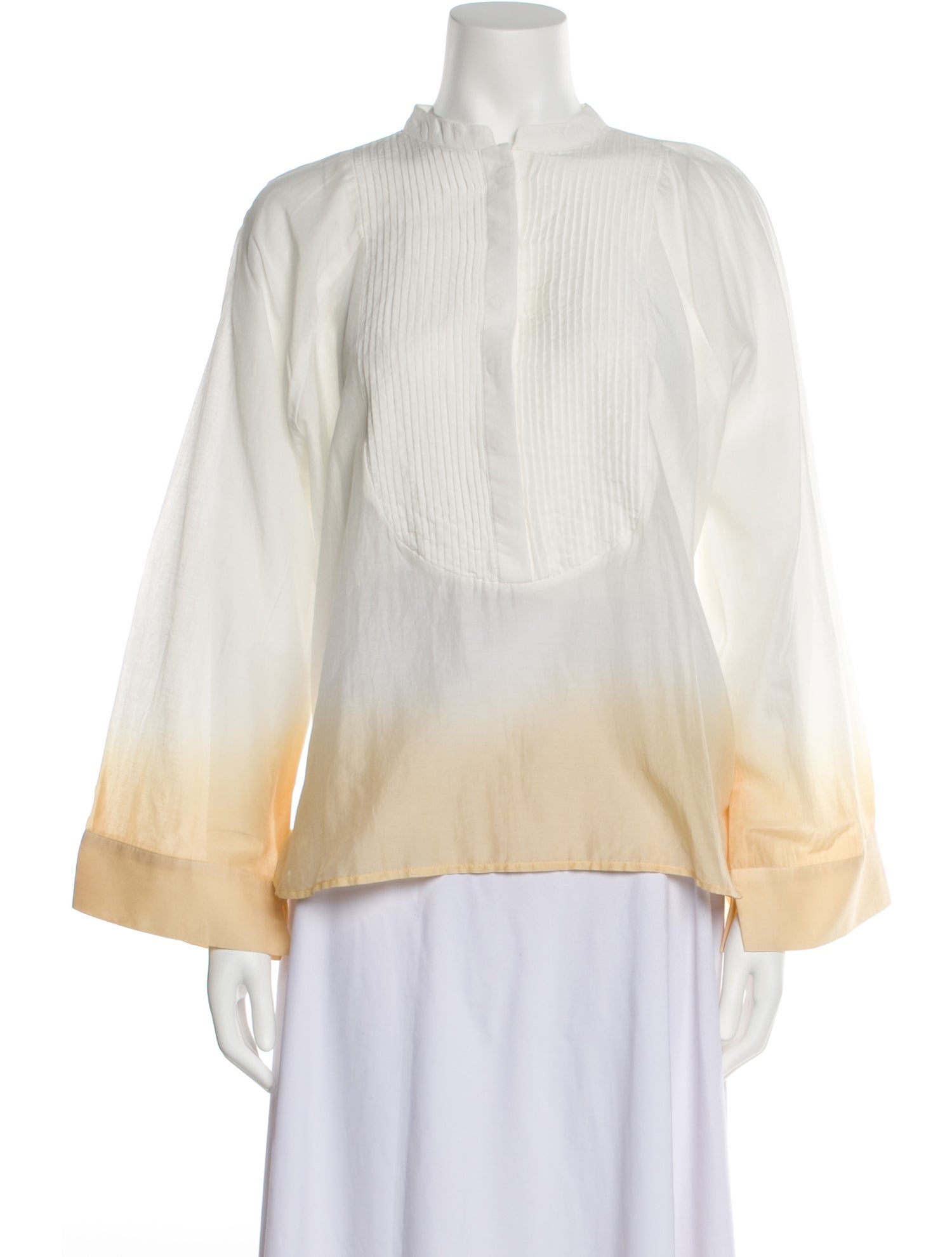 Maria Cher Mock Neck Long Sleeve Blouse