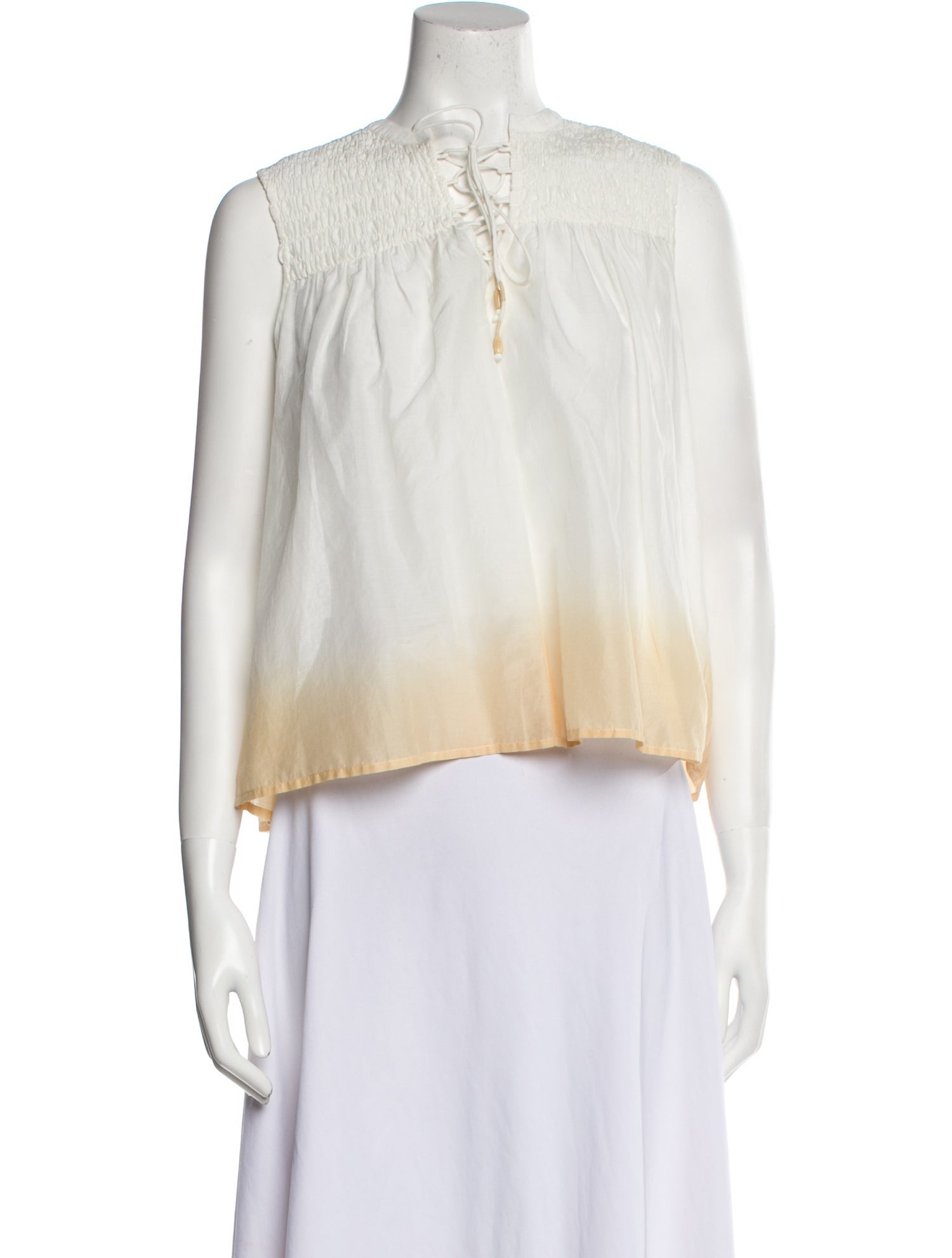 Maria Cher V-Neck Sleeveless Blouse