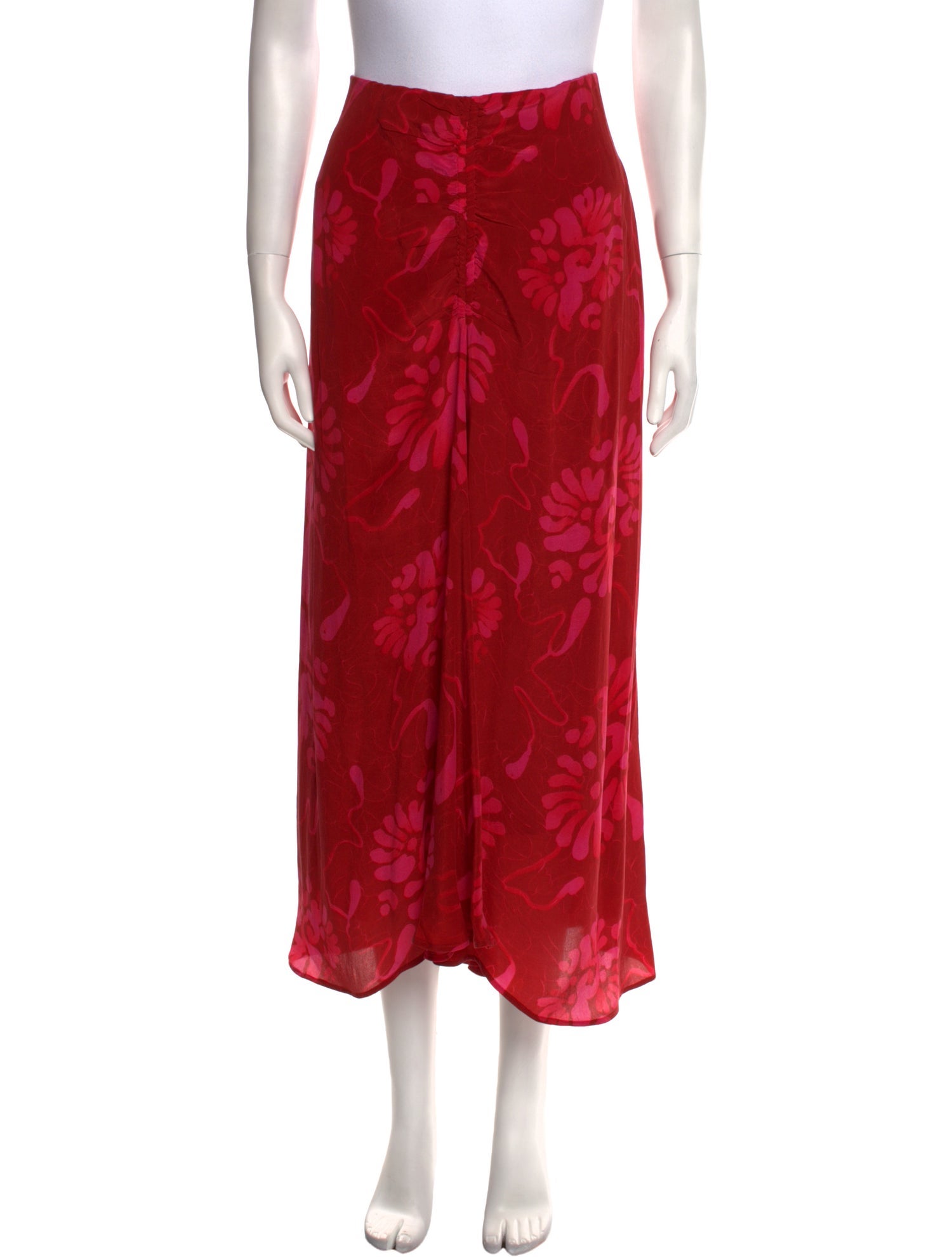 Maria Cher Silk Midi Length Skirt