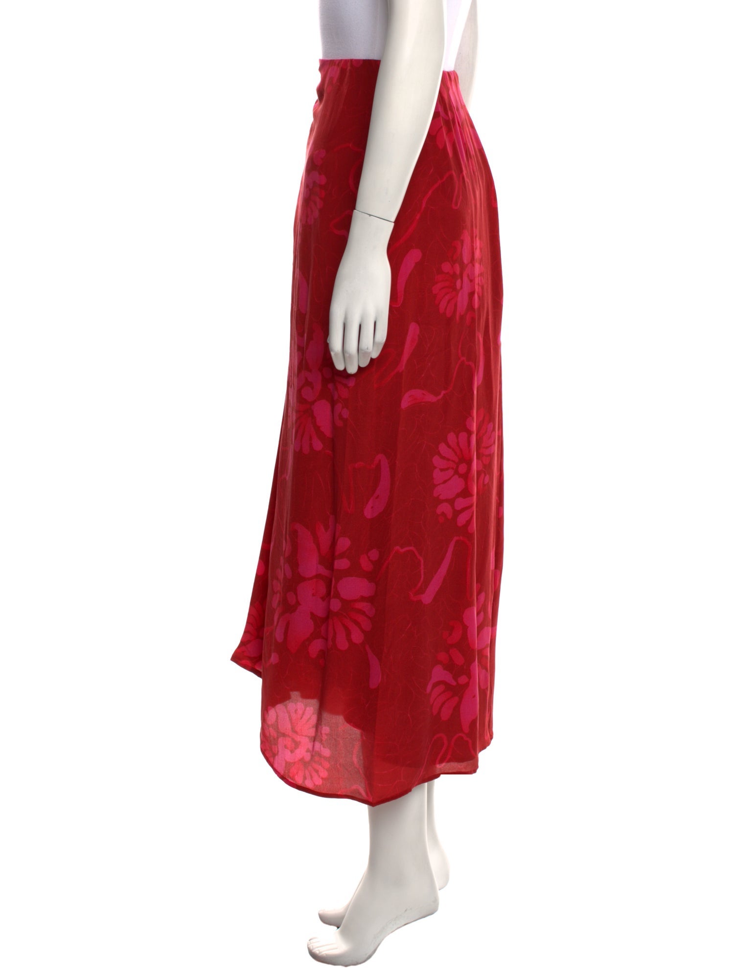 Maria Cher Silk Midi Length Skirt