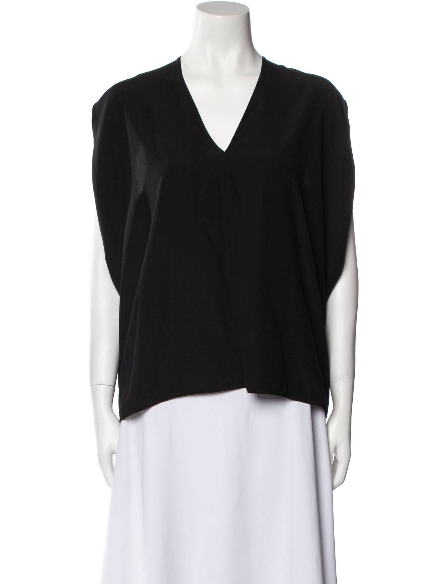 Maria Cher Silk V-Neck Blouse
