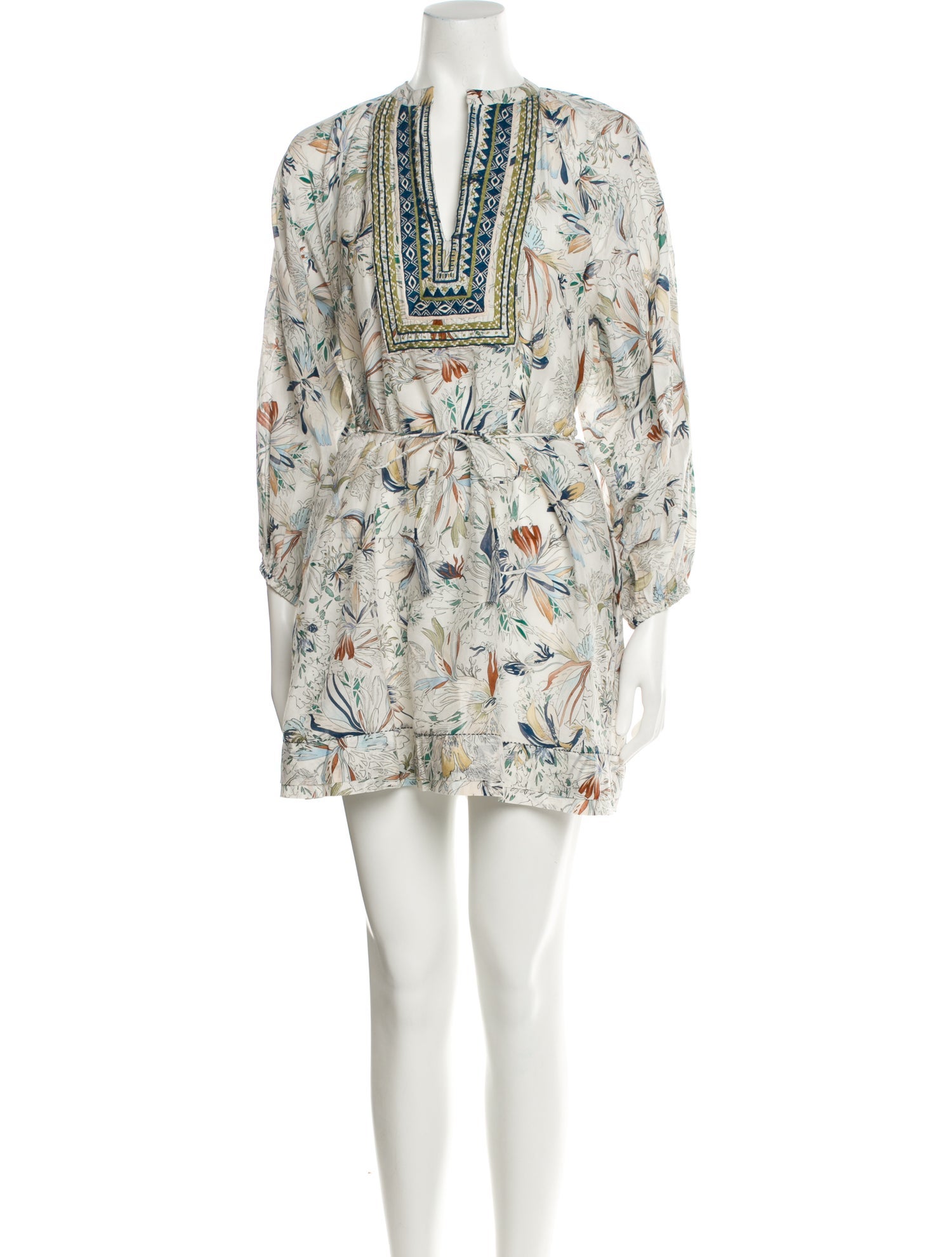 Maria Cher Floral Print Mini Dress