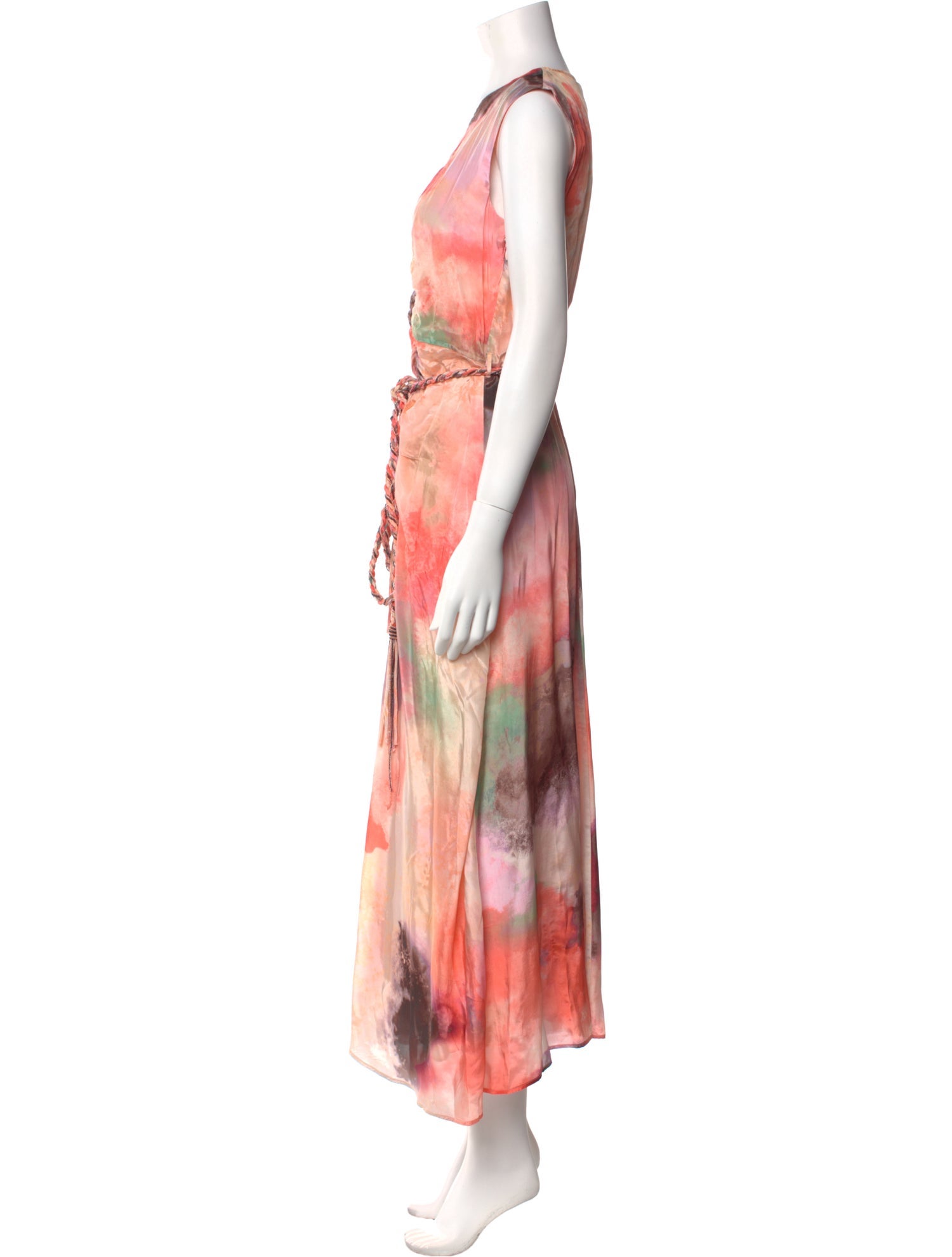 Maria Cher Tie-Dye Print Long Dress