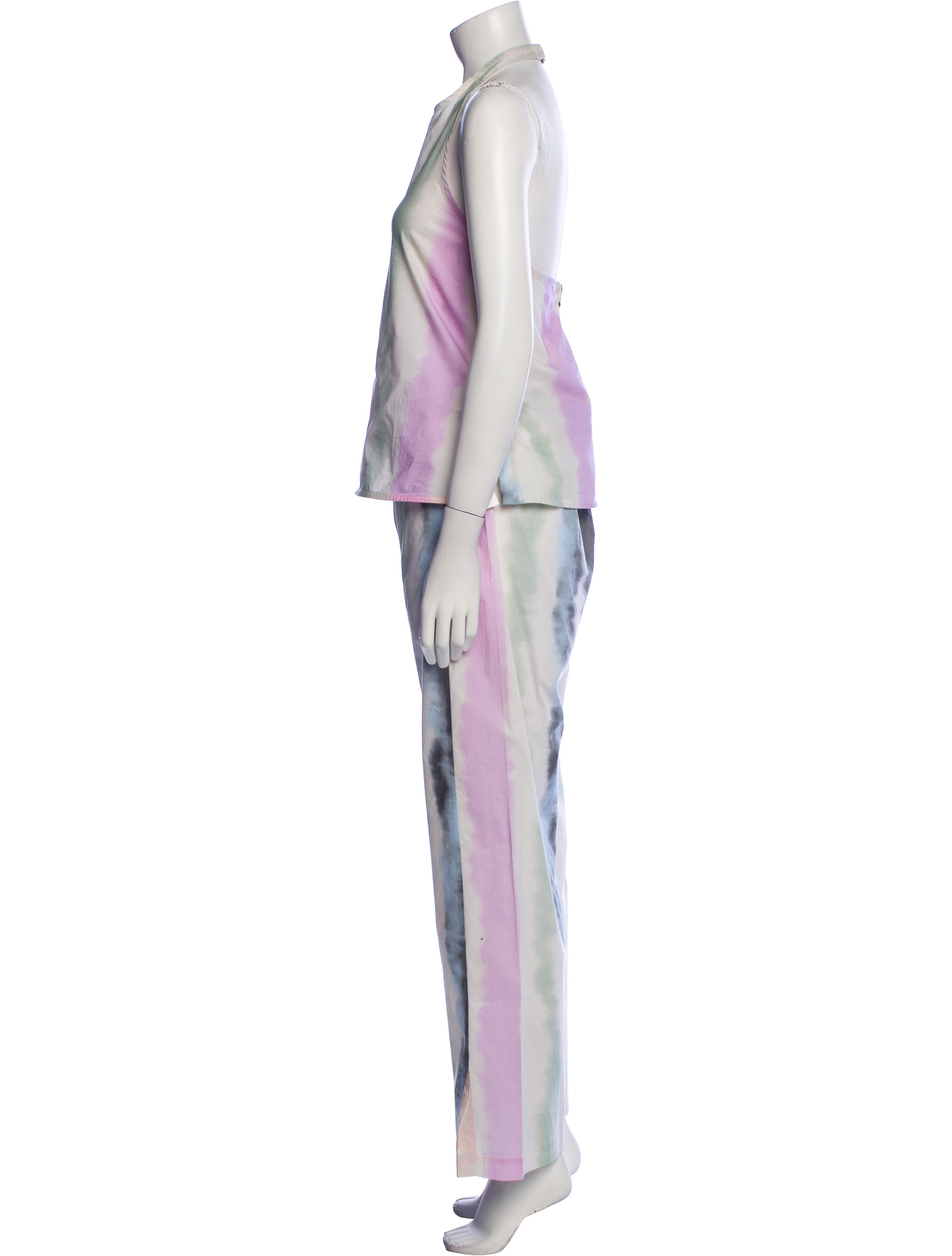 Maria Cher Tie-Dye Print Pant Set