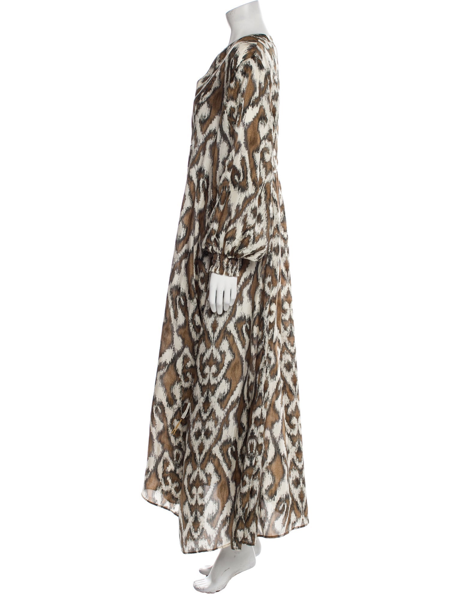 Maria Cher Animal Print Long Dress