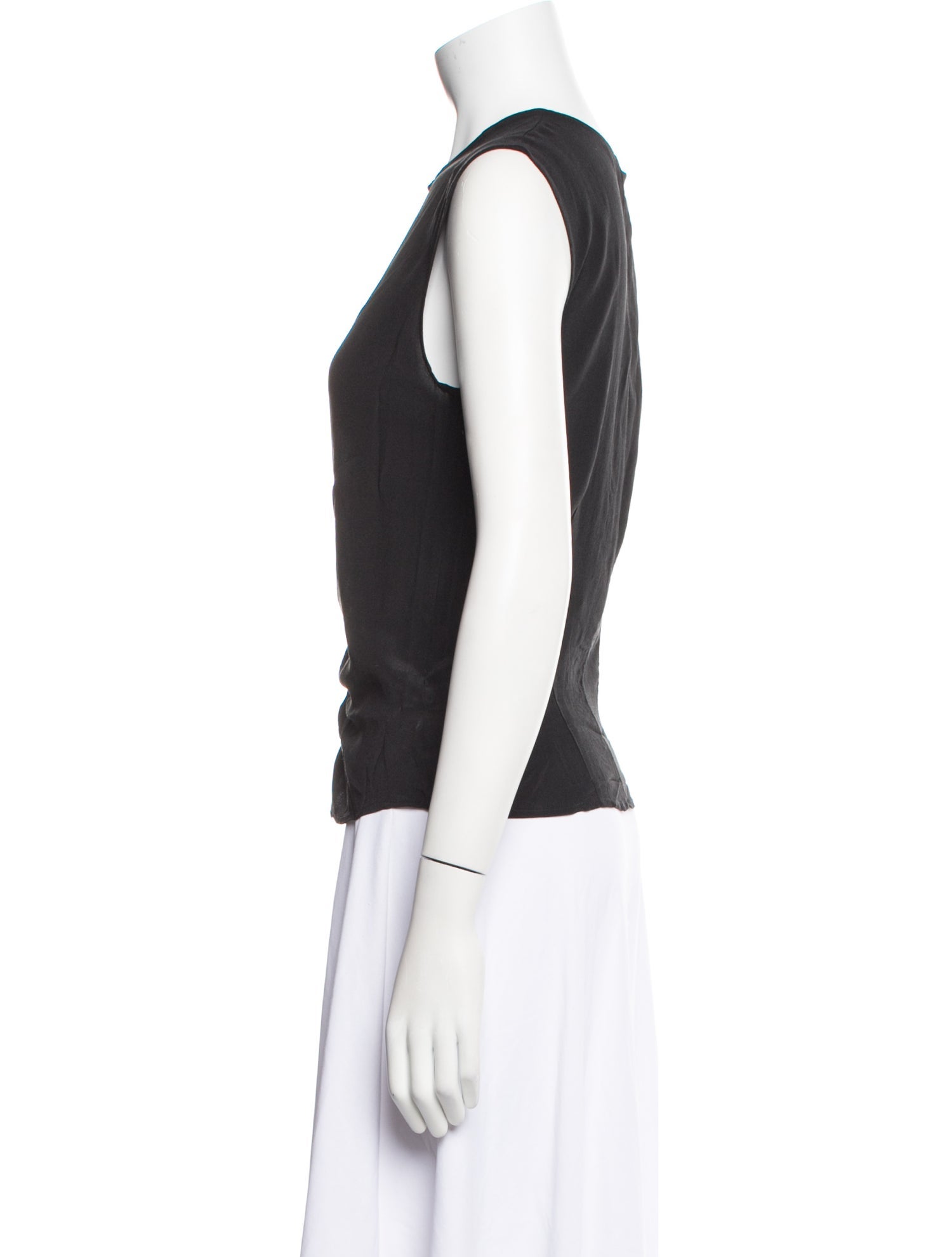 Maria Cher Silk Crew Neck Top