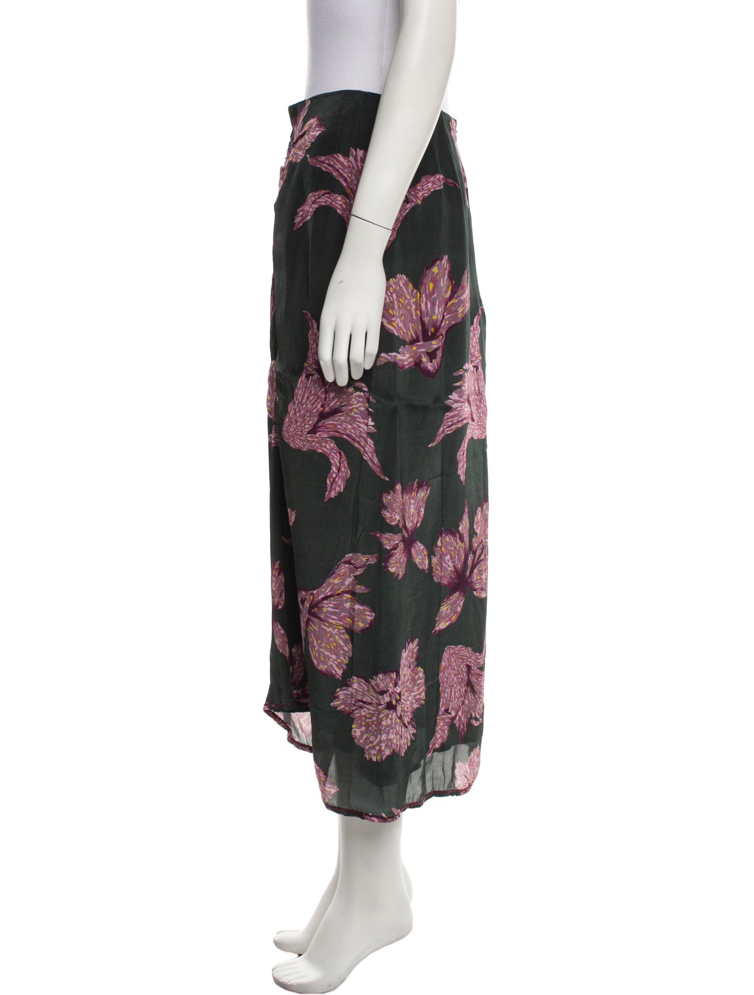 Maria Cher Floral Print Midi Length Skirt