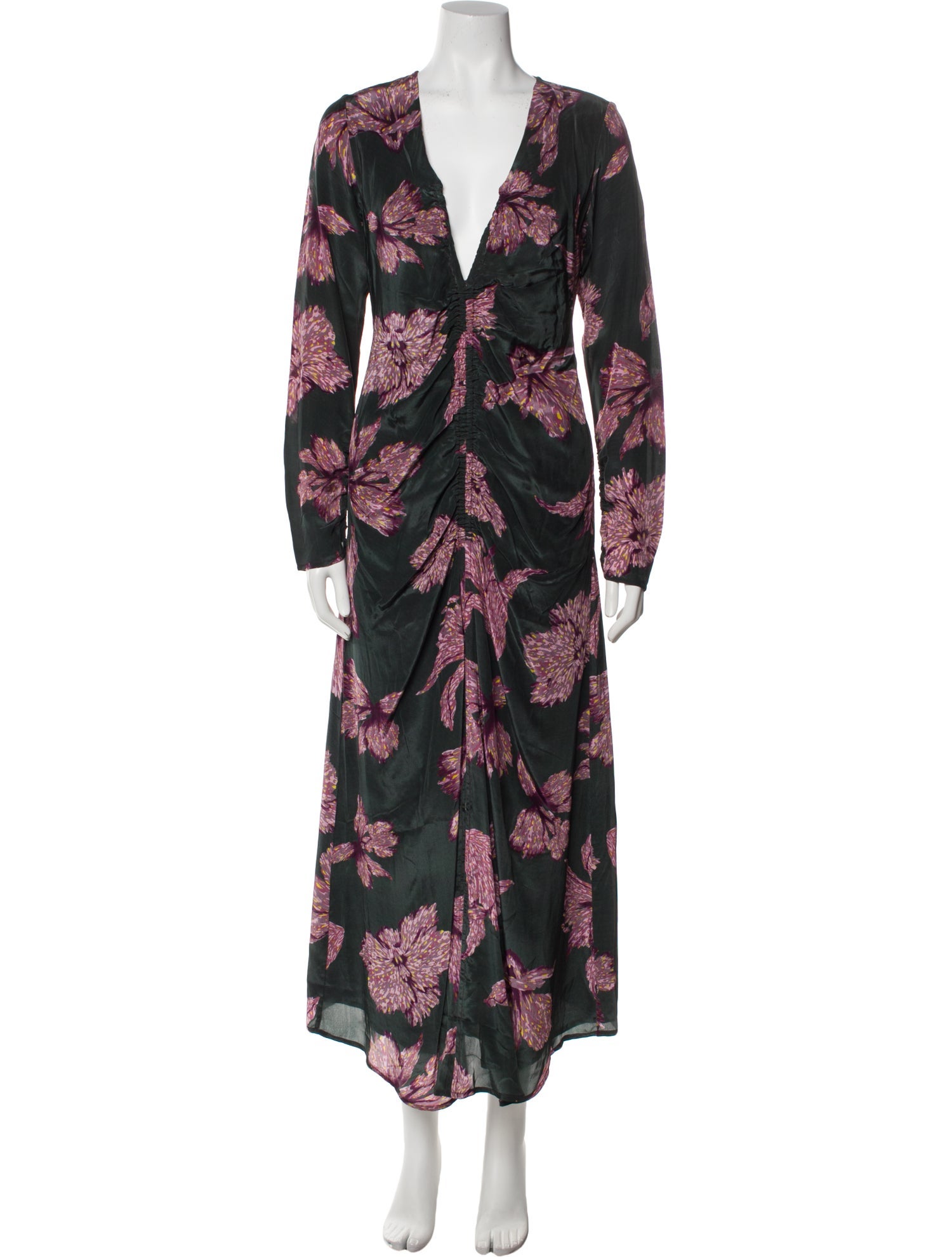 Maria Cher Floral Print Long Dress
