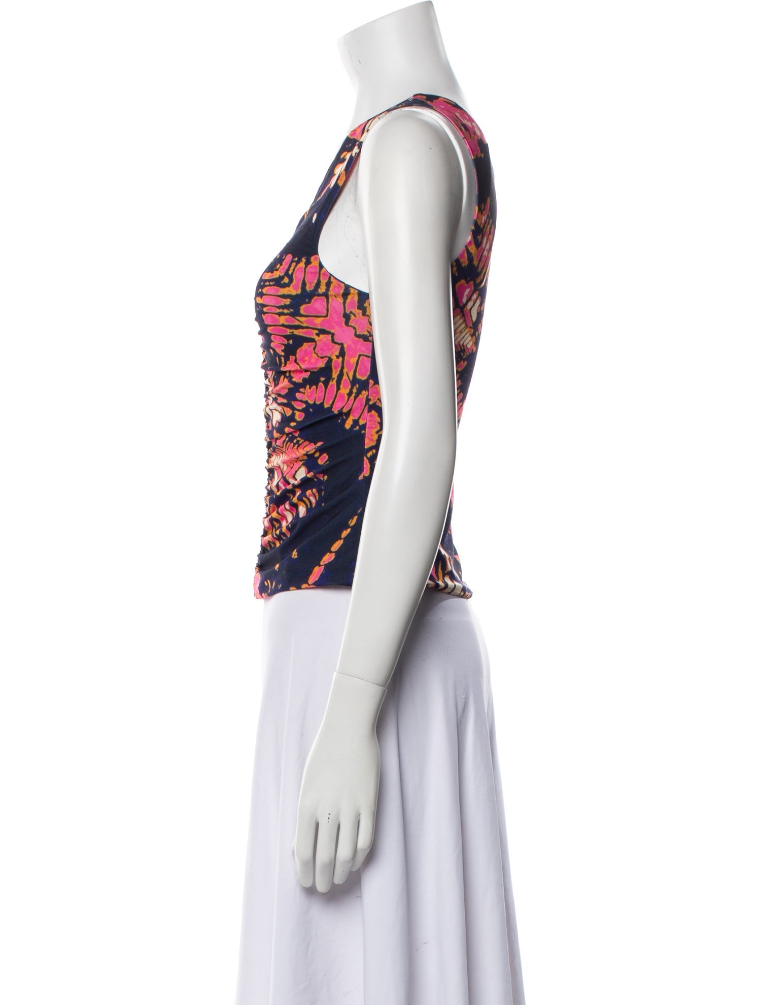 Maria Cher Printed V-Neck Crop Top