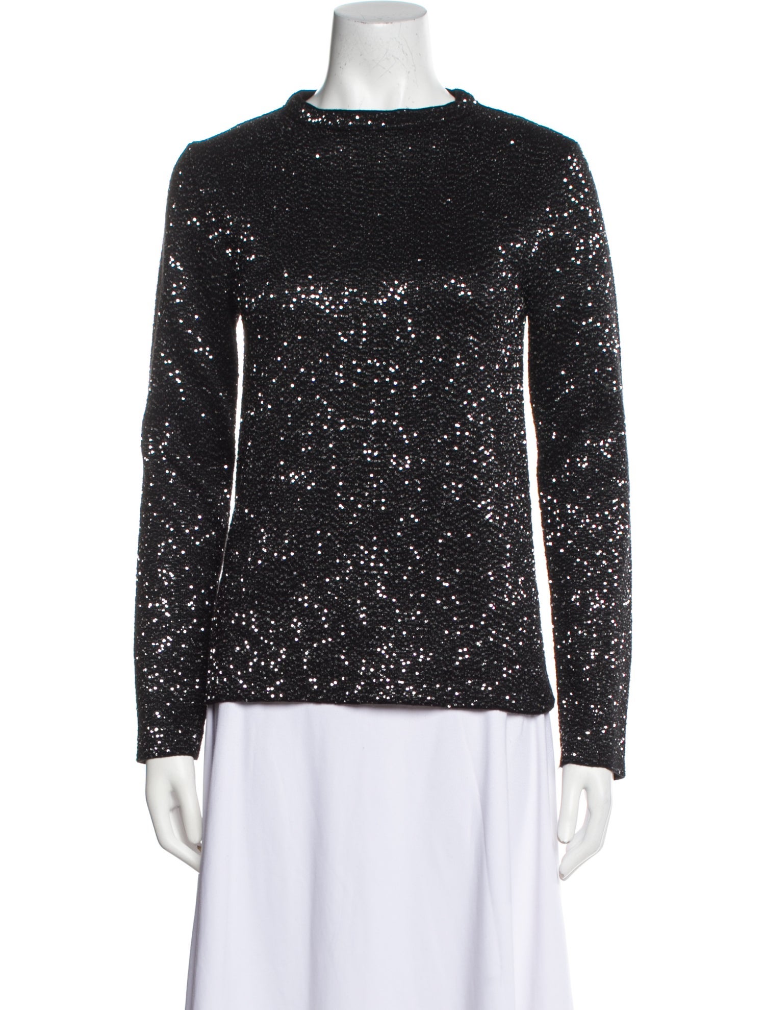 Maria Cher Mock Neck Long Sleeve Sweatshirt