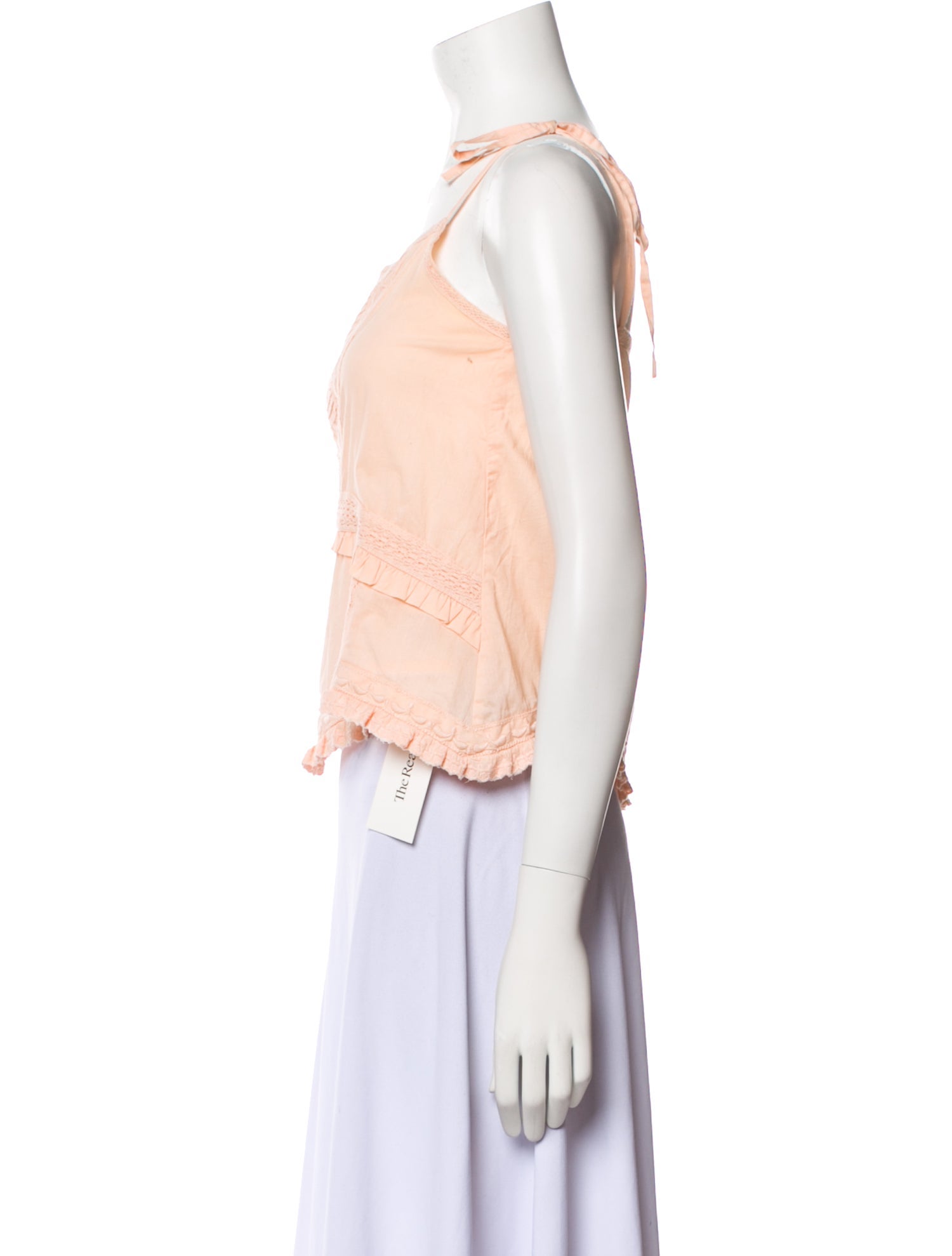 Maria Cher Square Neckline Sleeveless Crop Top