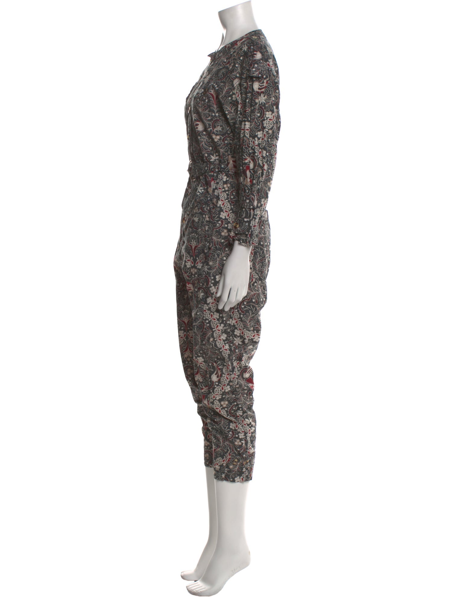 Maria Cher Printed Scoop Neck Jumpsuit