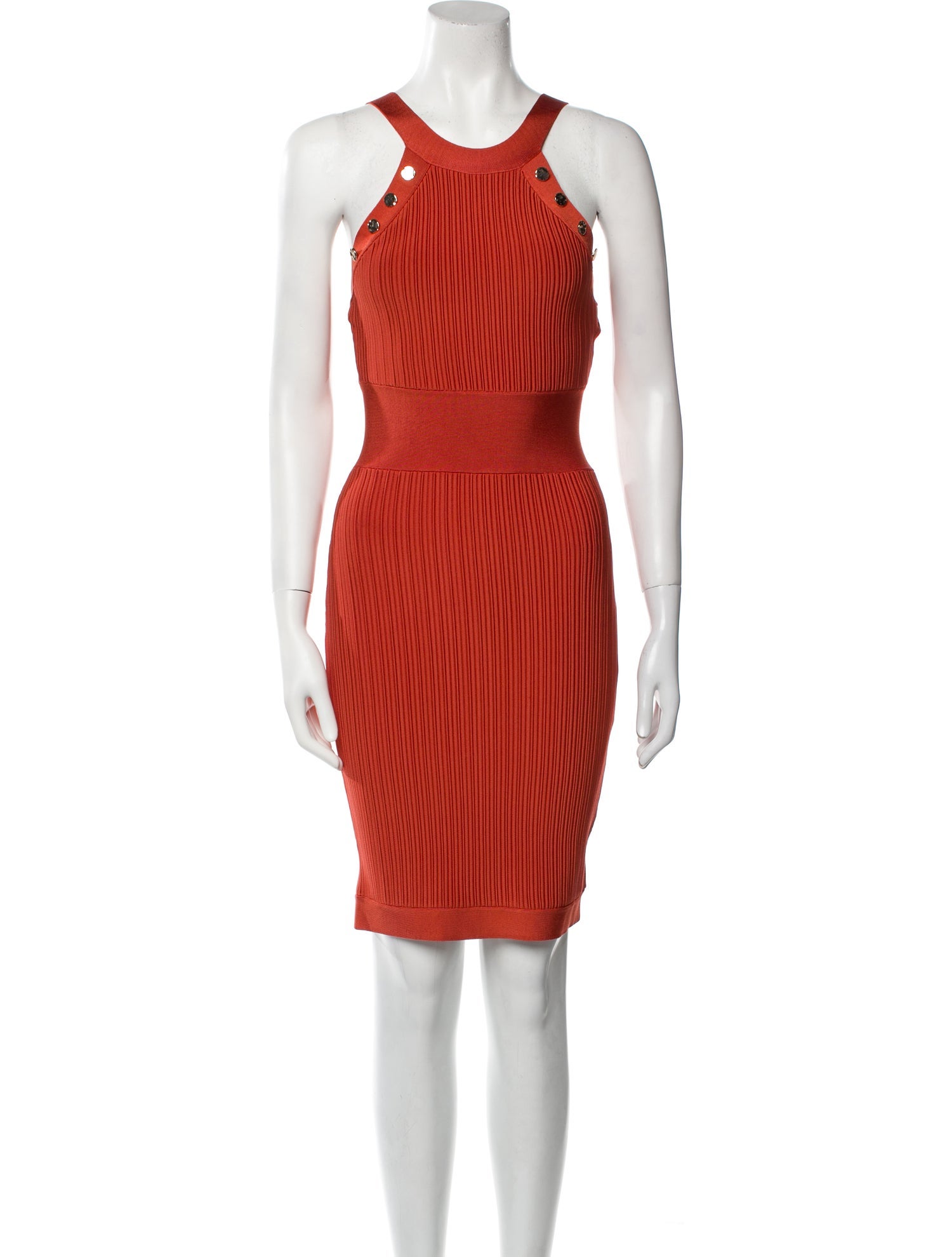 Maria Cher Striped Mini Dress