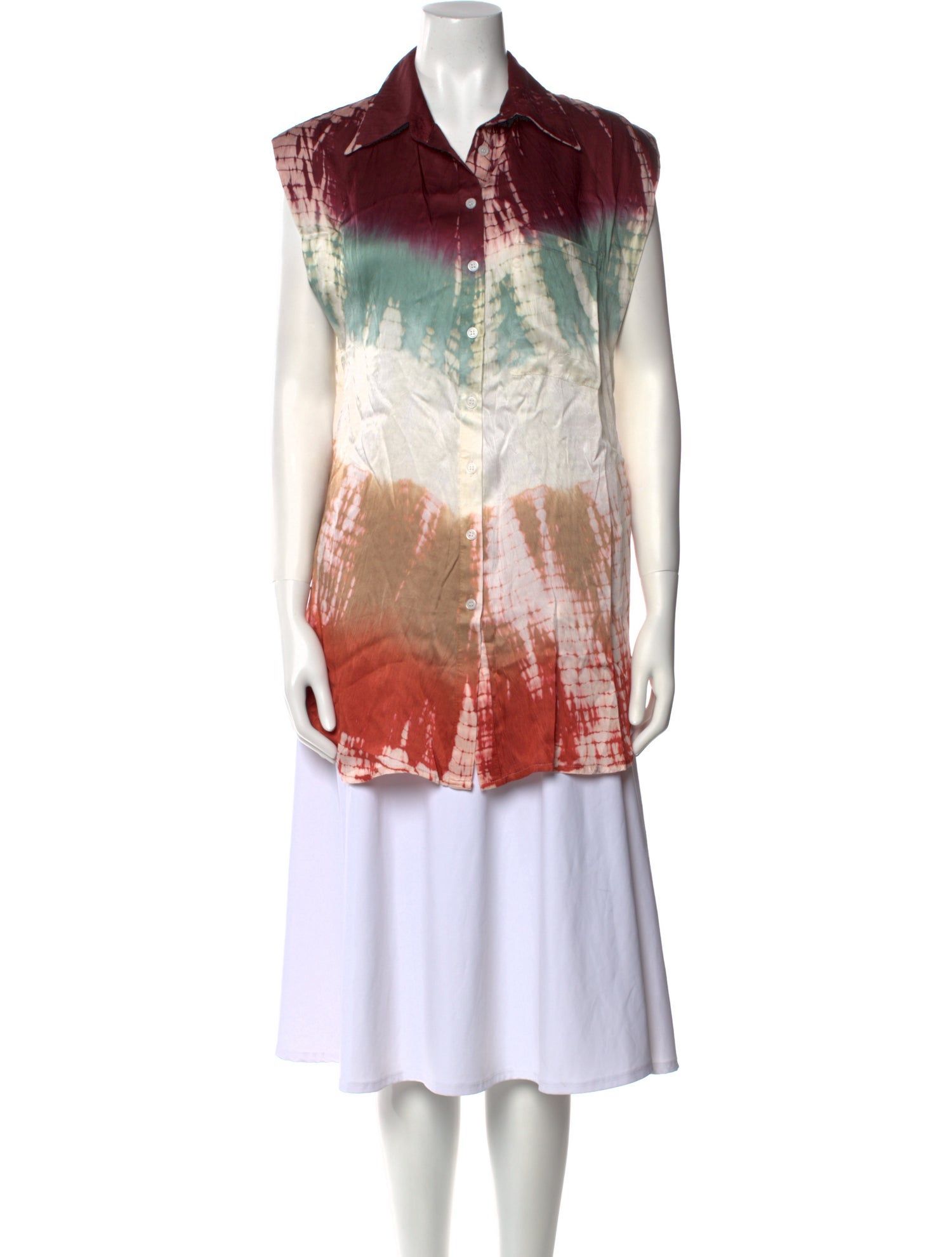 Maria Cher Printed Sleeveless Tunic w/ Tags