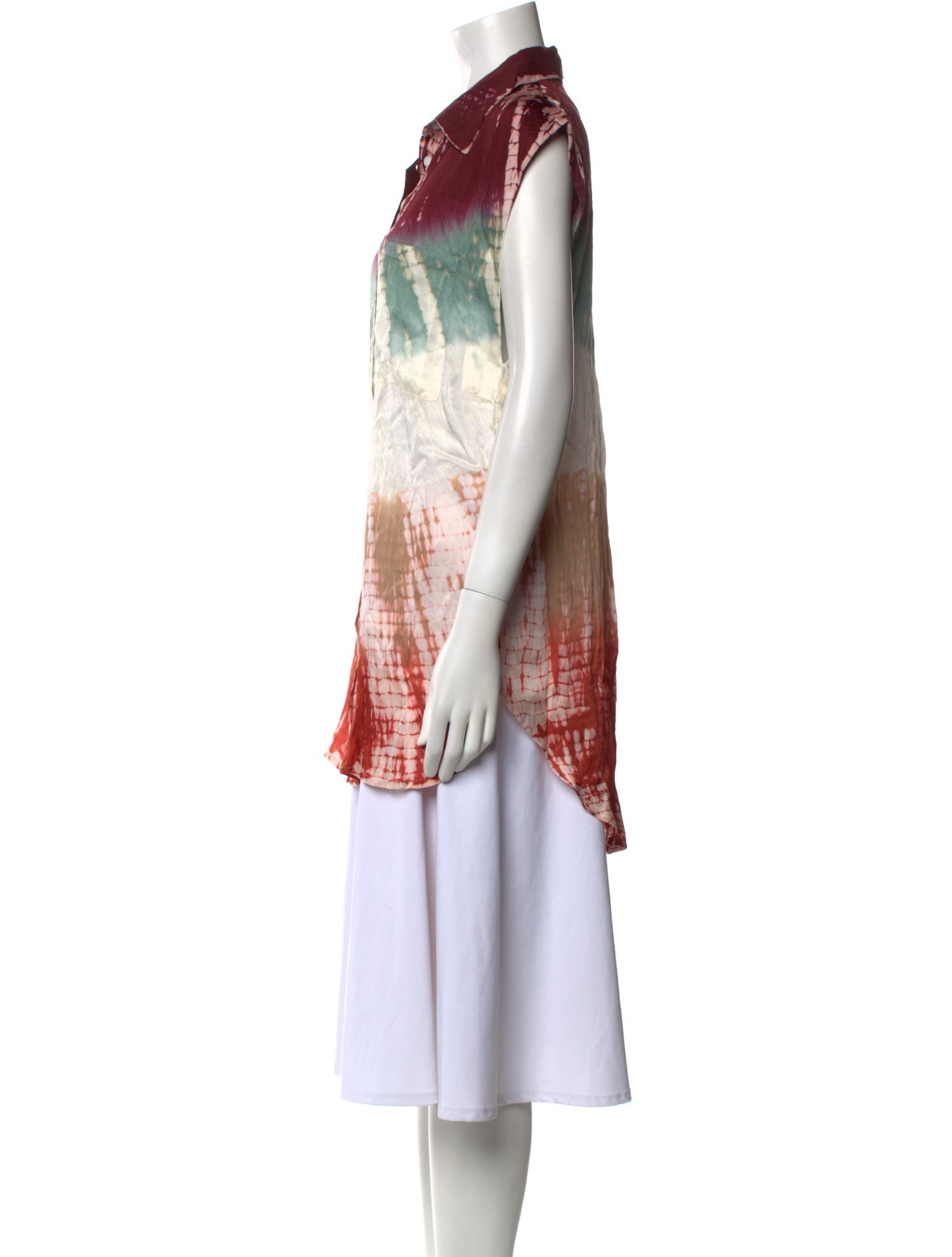 Maria Cher Printed Sleeveless Tunic w/ Tags