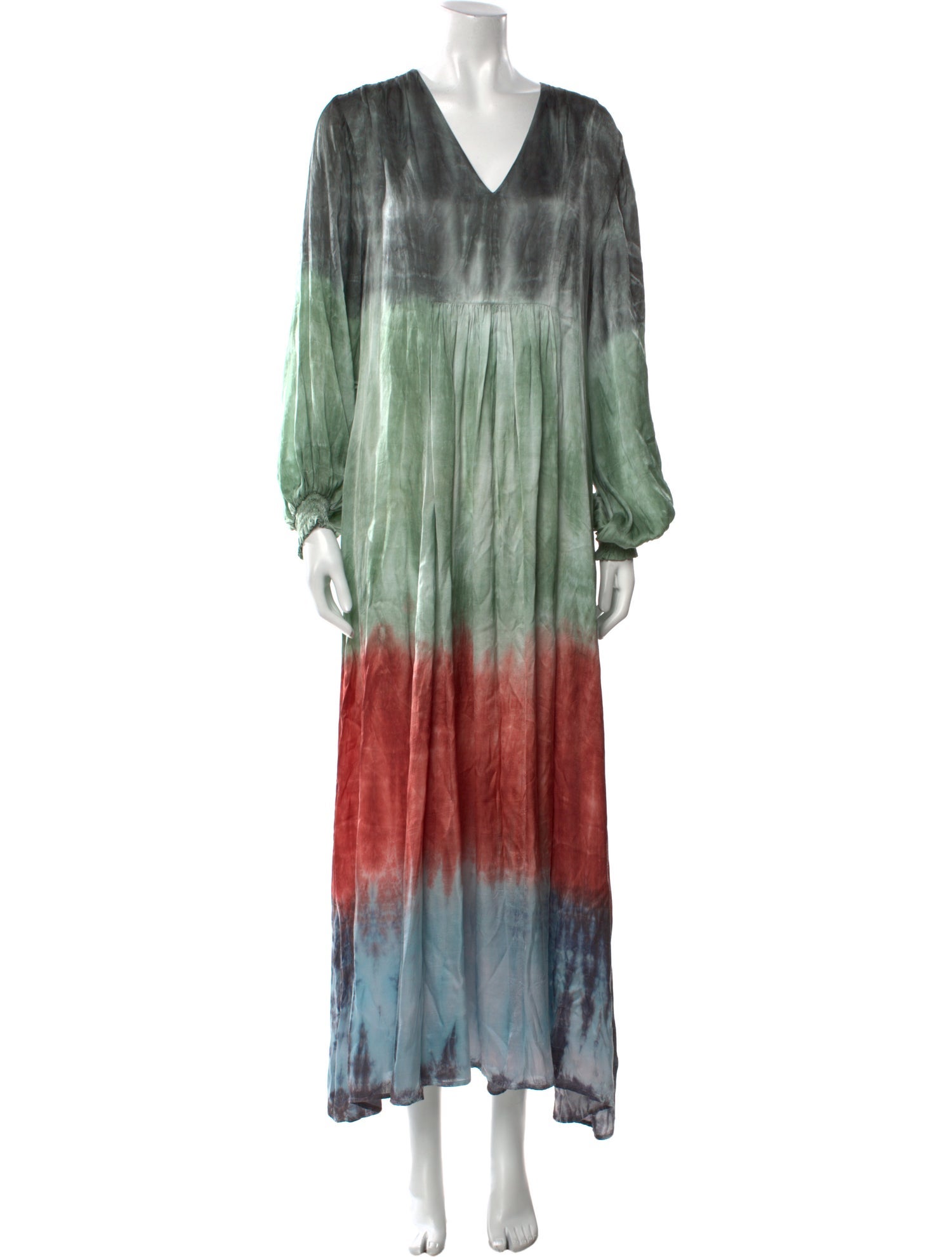 Maria Cher Tie-Dye Print Long Dress