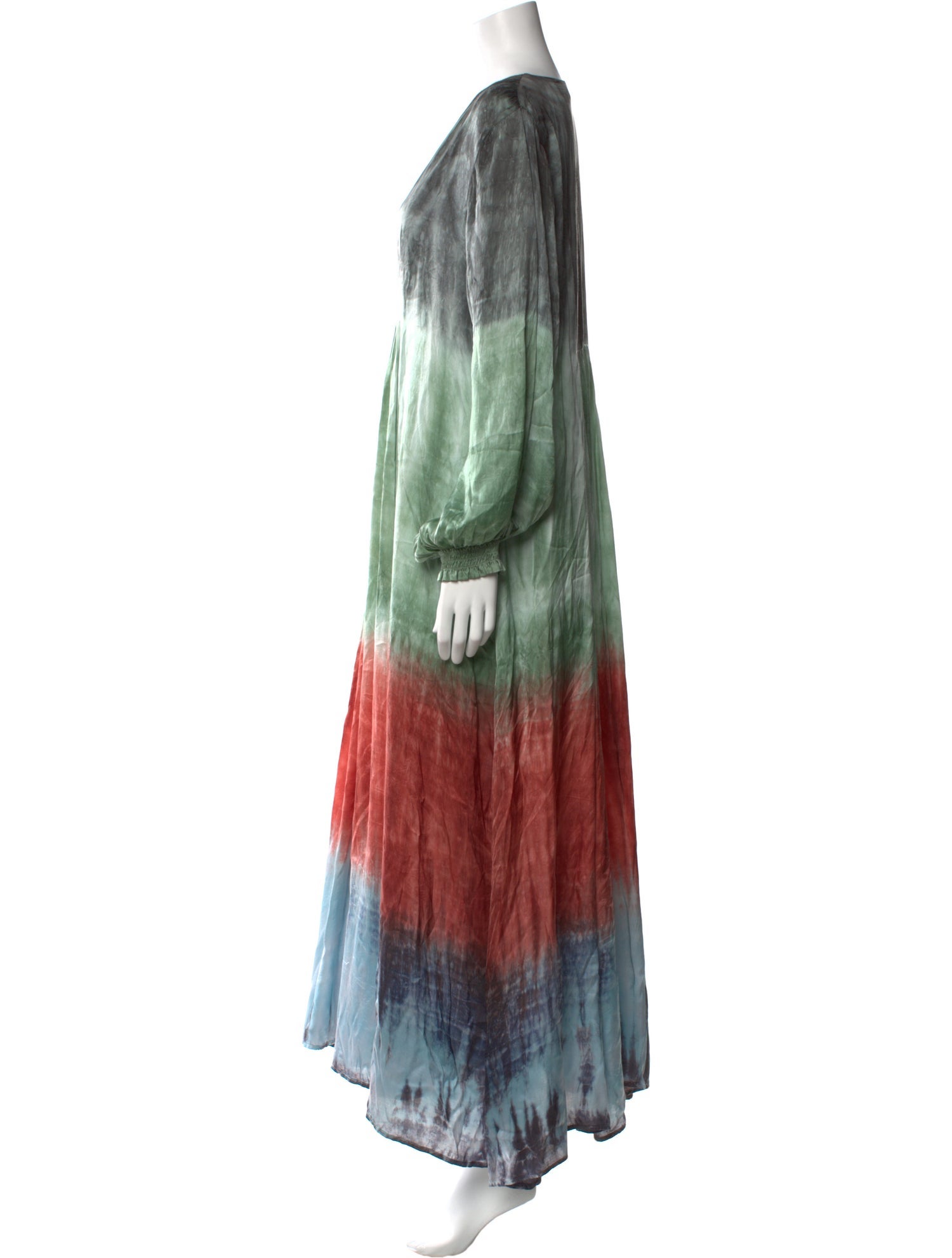 Maria Cher Tie-Dye Print Long Dress