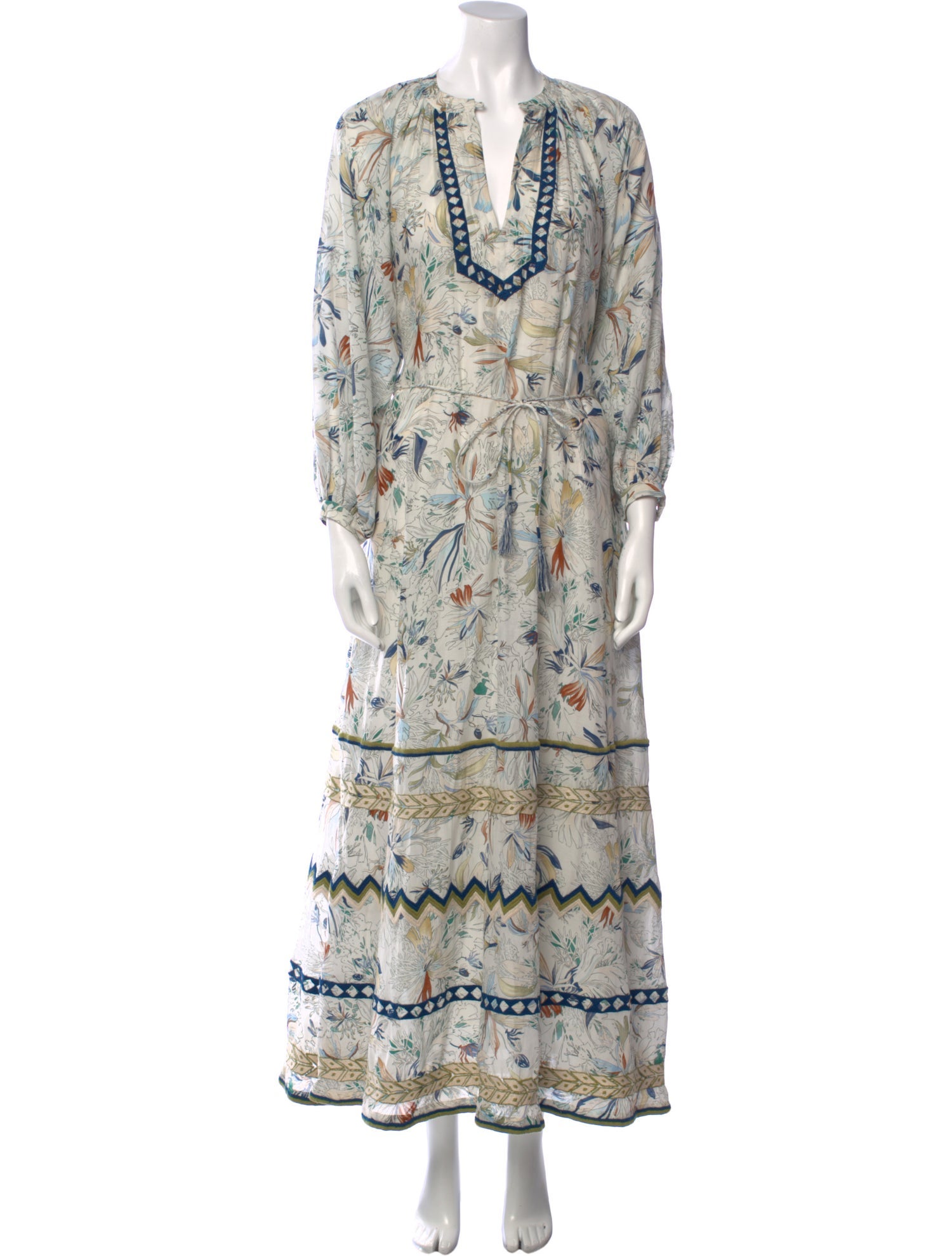 Maria Cher Printed Long Dress