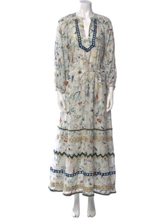 Maria Cher Printed Long Dress
