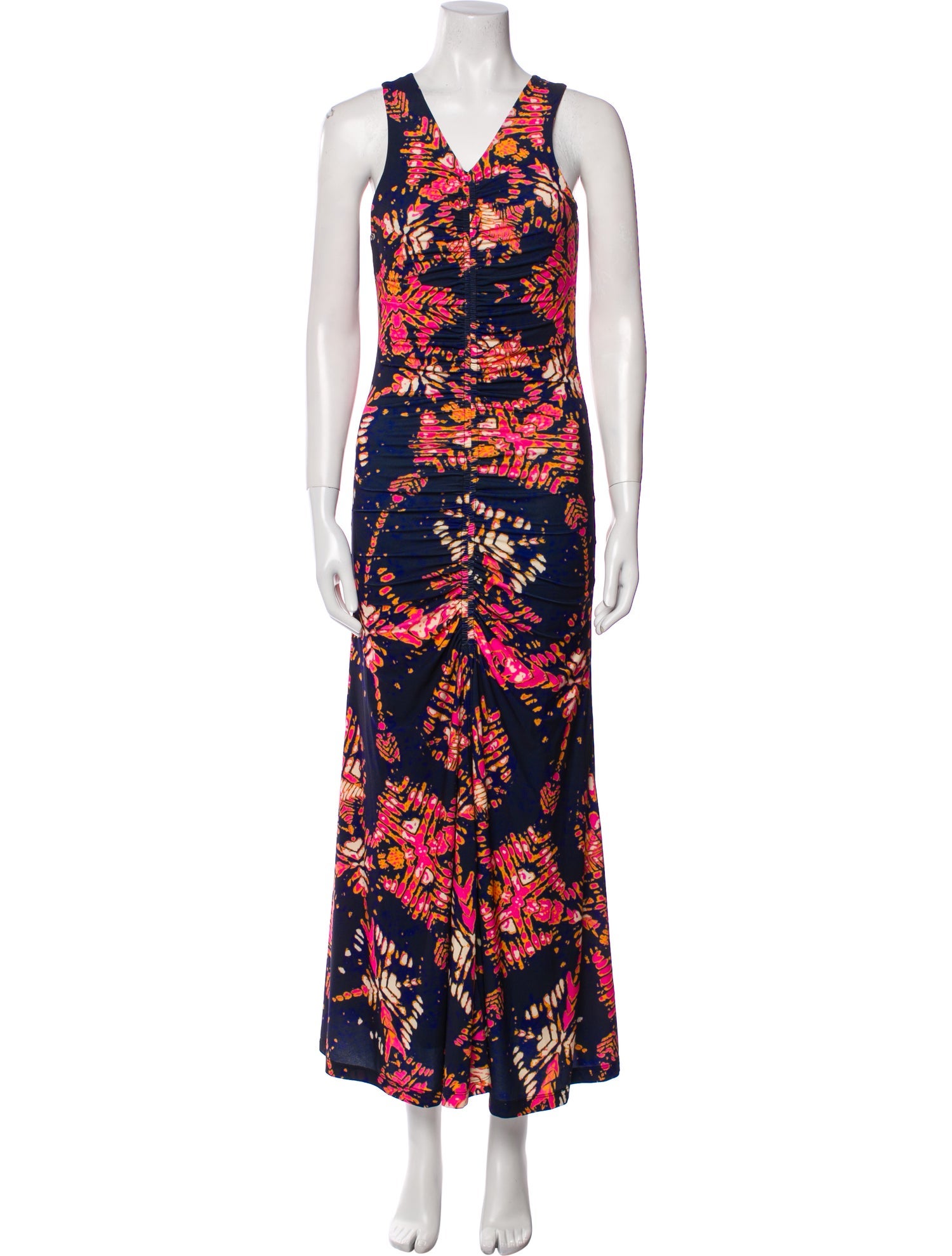 Maria Cher Printed Long Dress w/ Tags