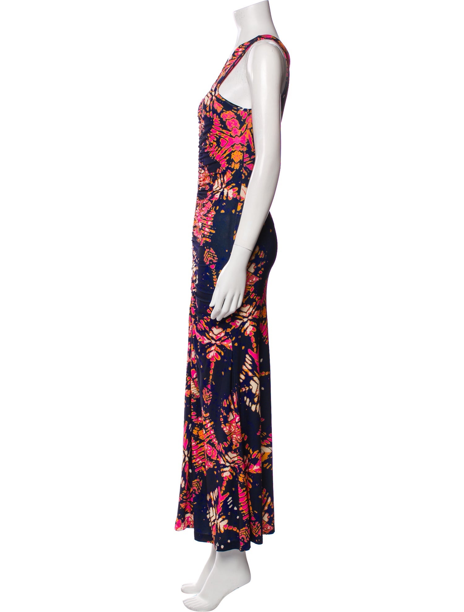 Maria Cher Printed Long Dress w/ Tags