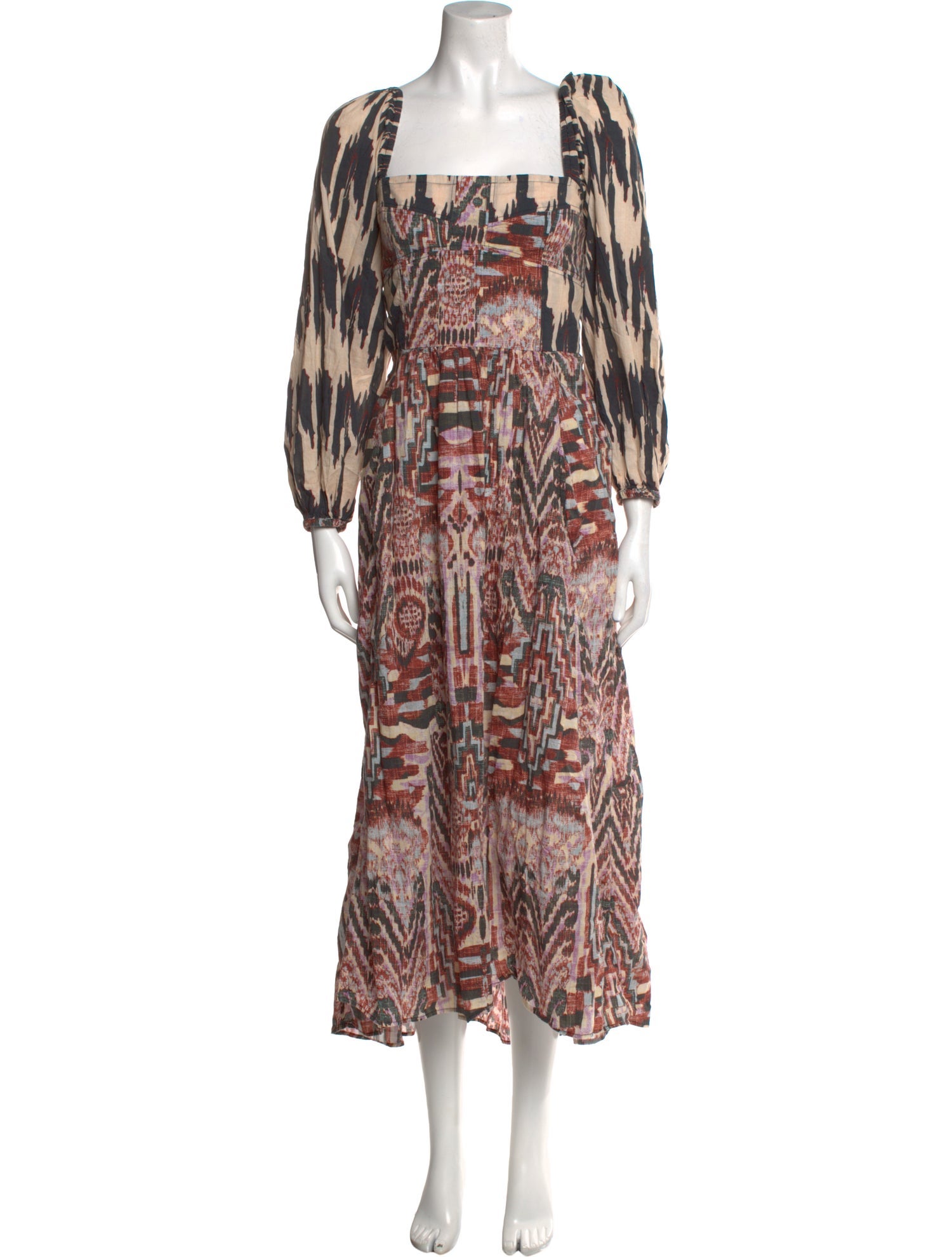 Maria Cher Printed Long Dress
