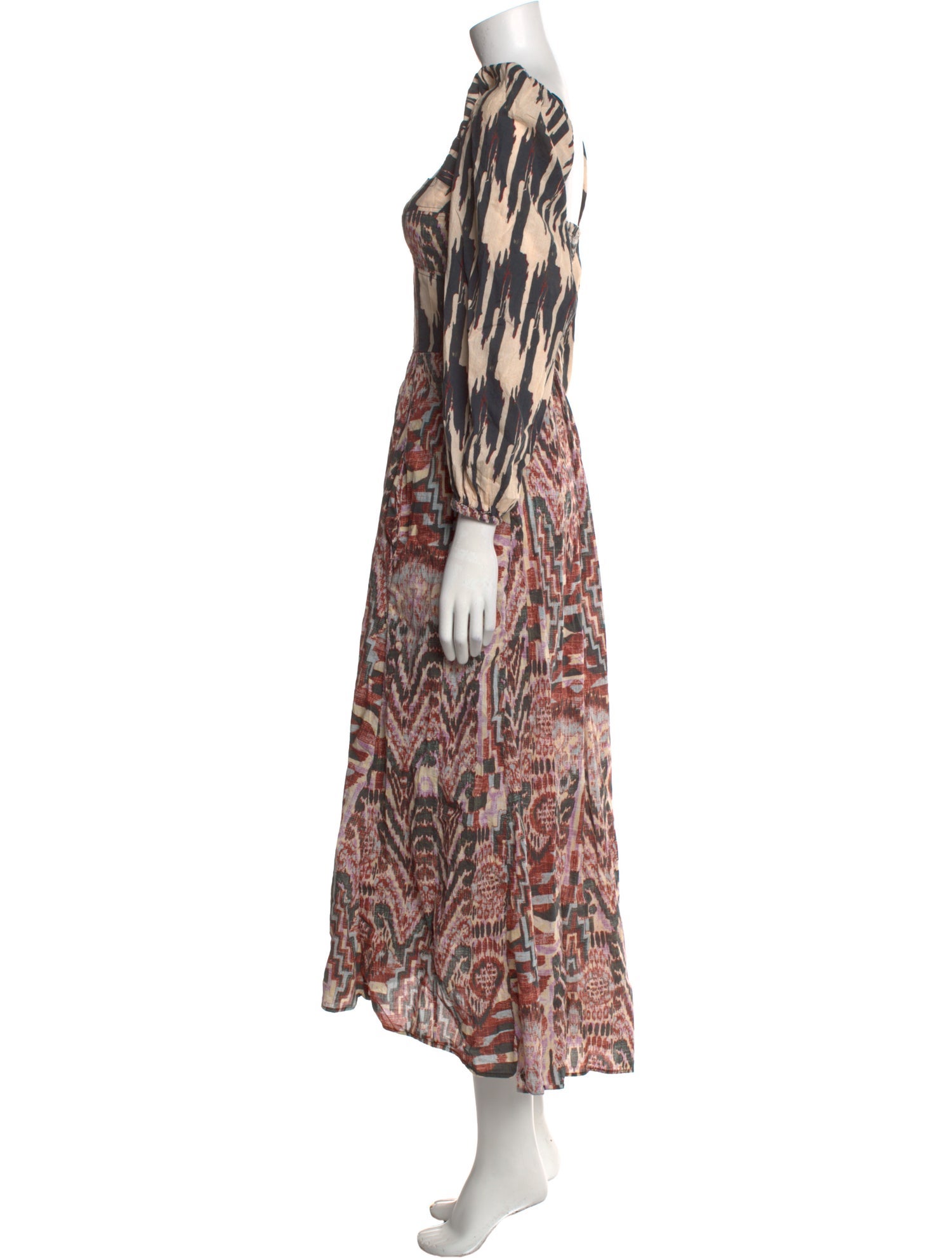 Maria Cher Printed Long Dress