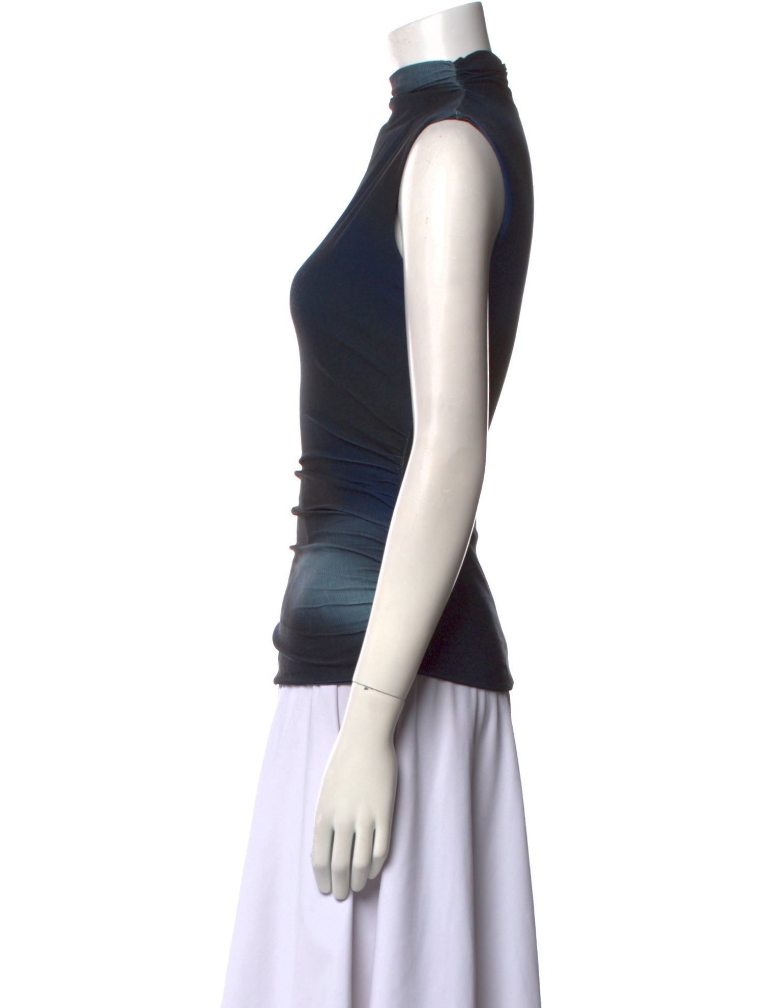 Maria Cher Mock Neck Sleeveless Top