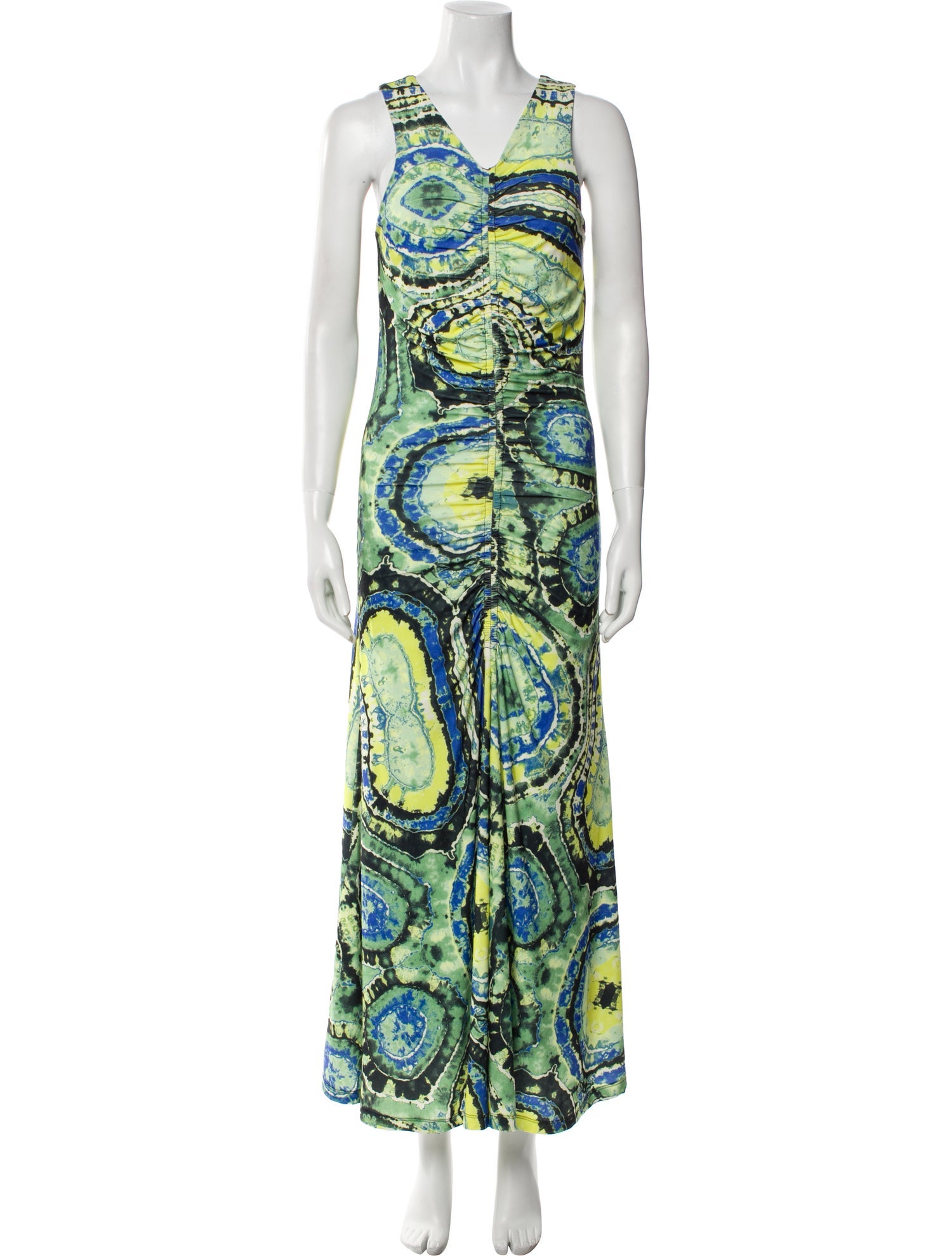 Maria Cher Tie-Dye Print Long Dress