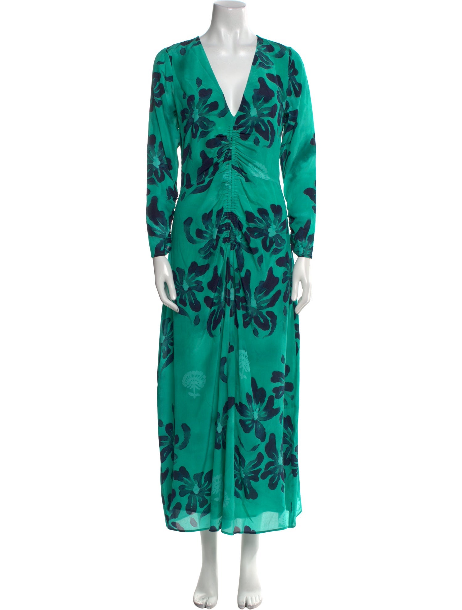 Maria Cher Silk Long Dress