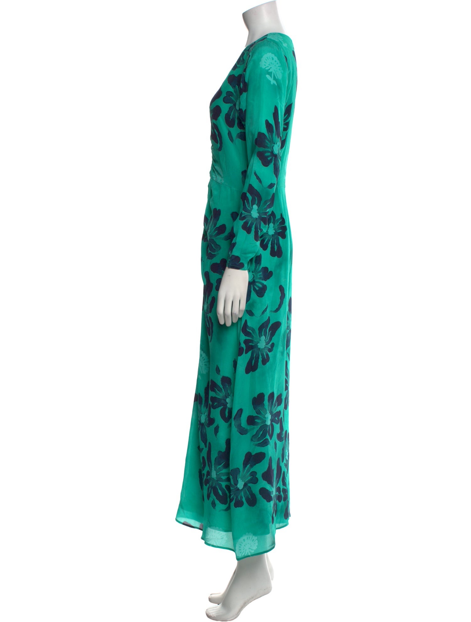 Maria Cher Silk Long Dress