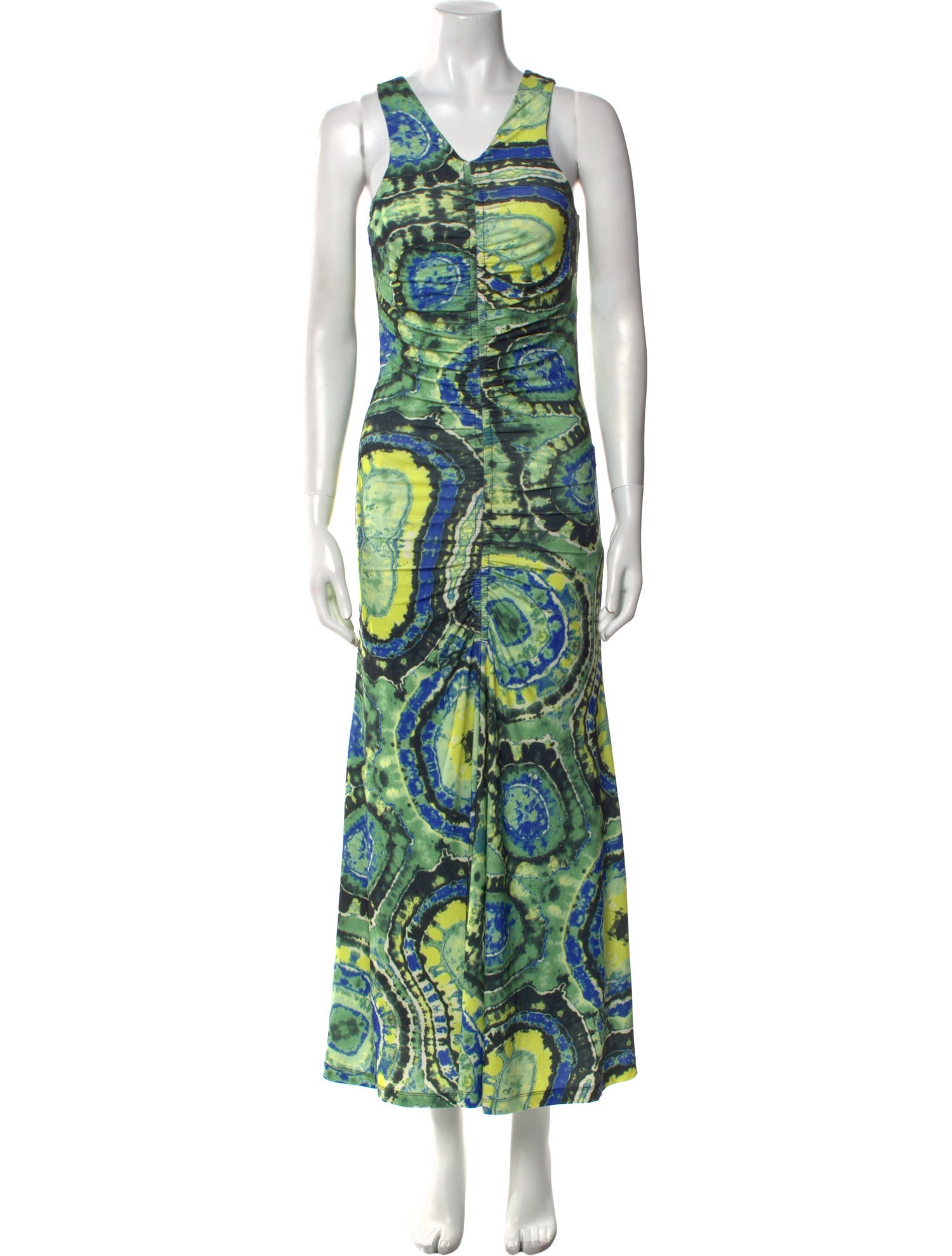 Maria Cher Tie-Dye Print Long Dress