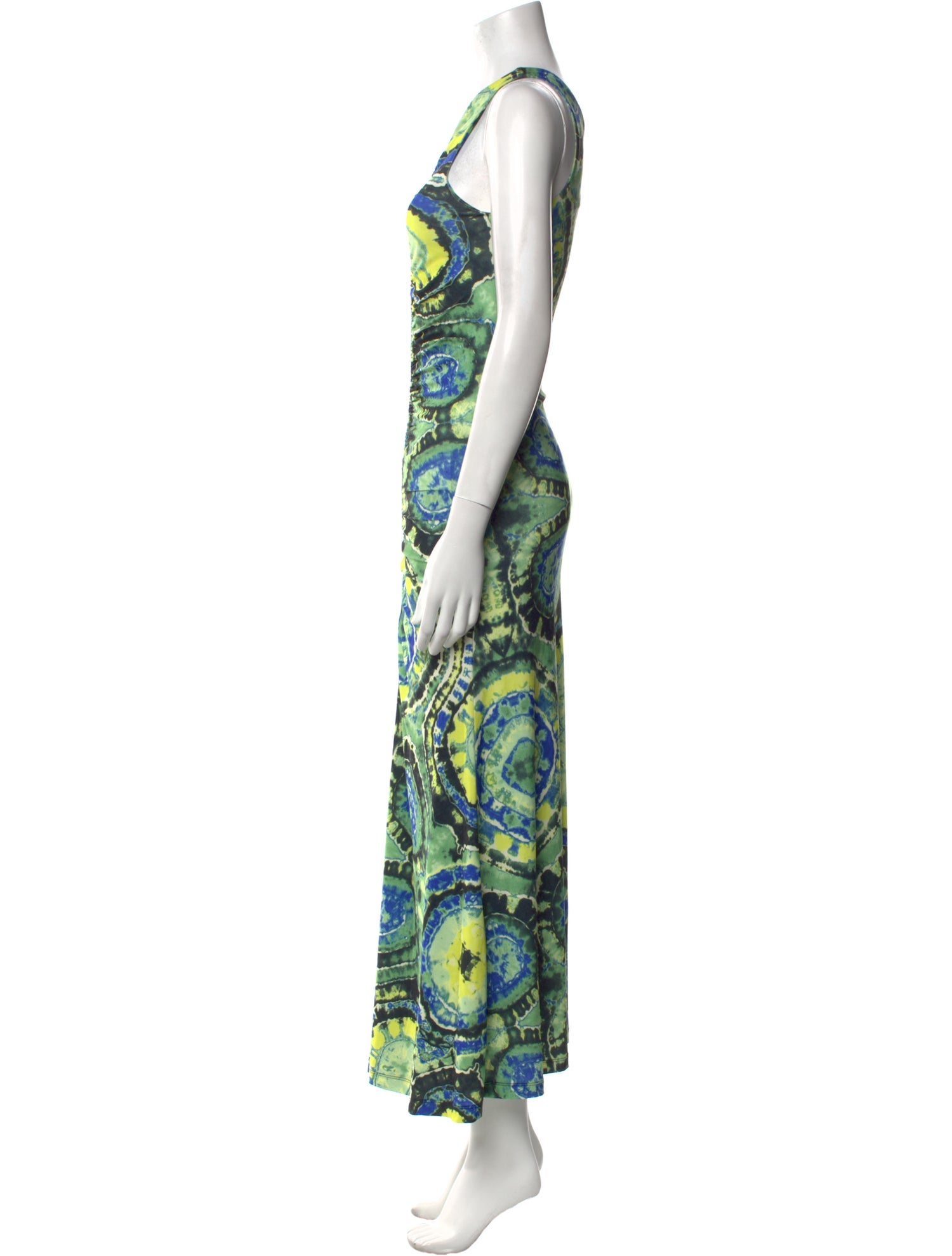 Maria Cher Tie-Dye Print Long Dress