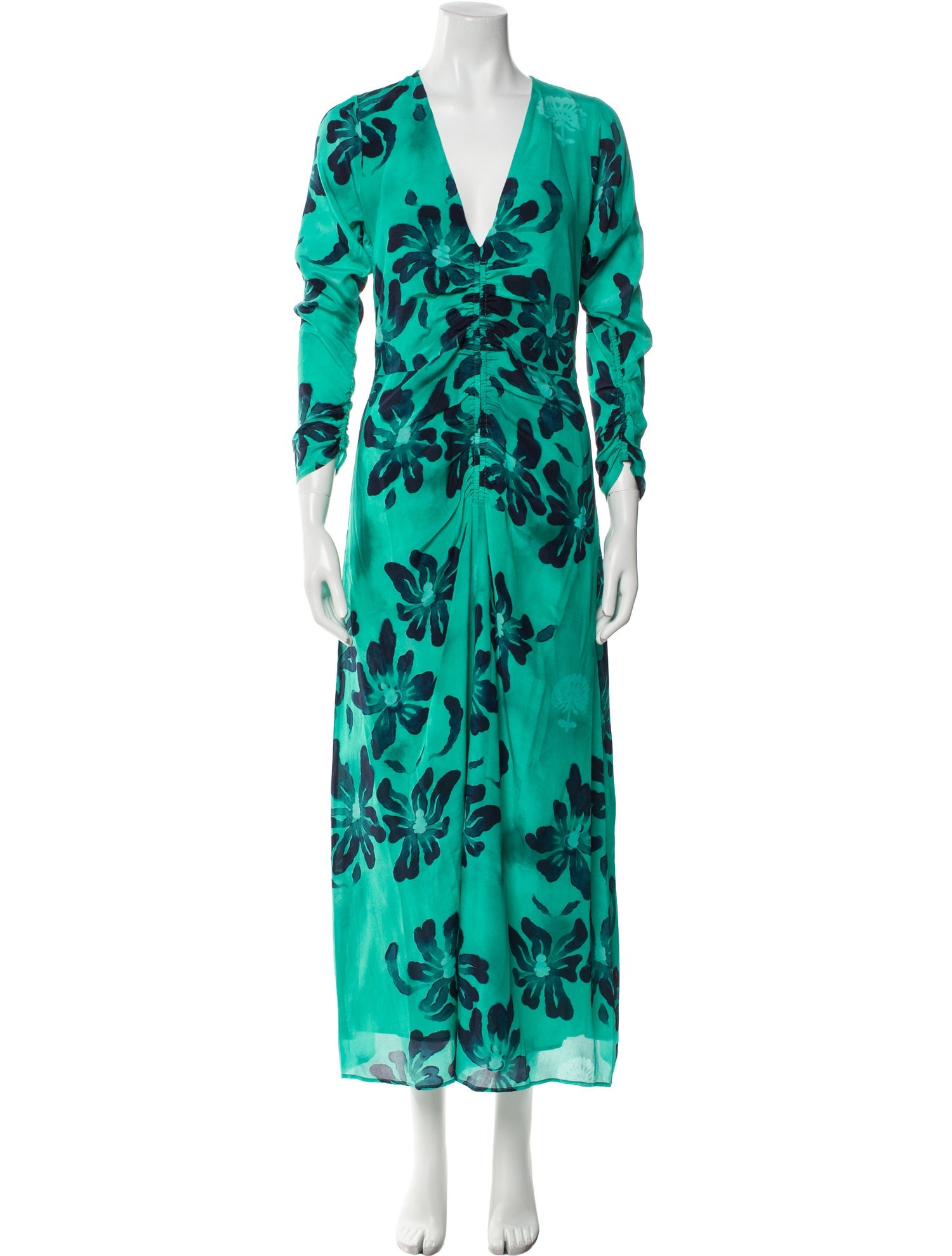 Maria Cher Silk Long Dress