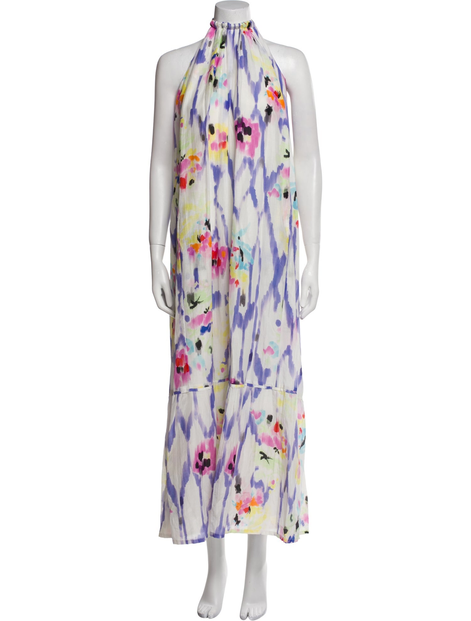 Maria Cher Printed Long Dress w/ Tags