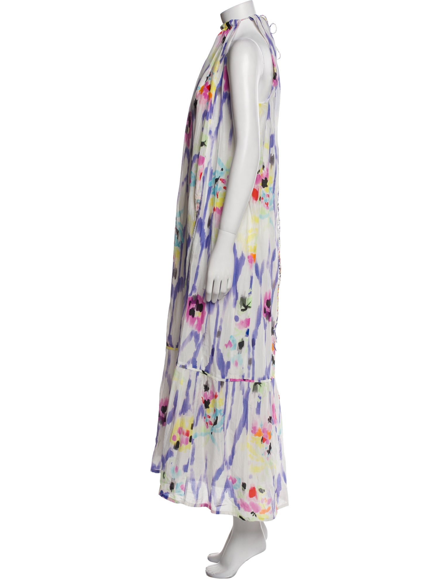 Maria Cher Printed Long Dress w/ Tags
