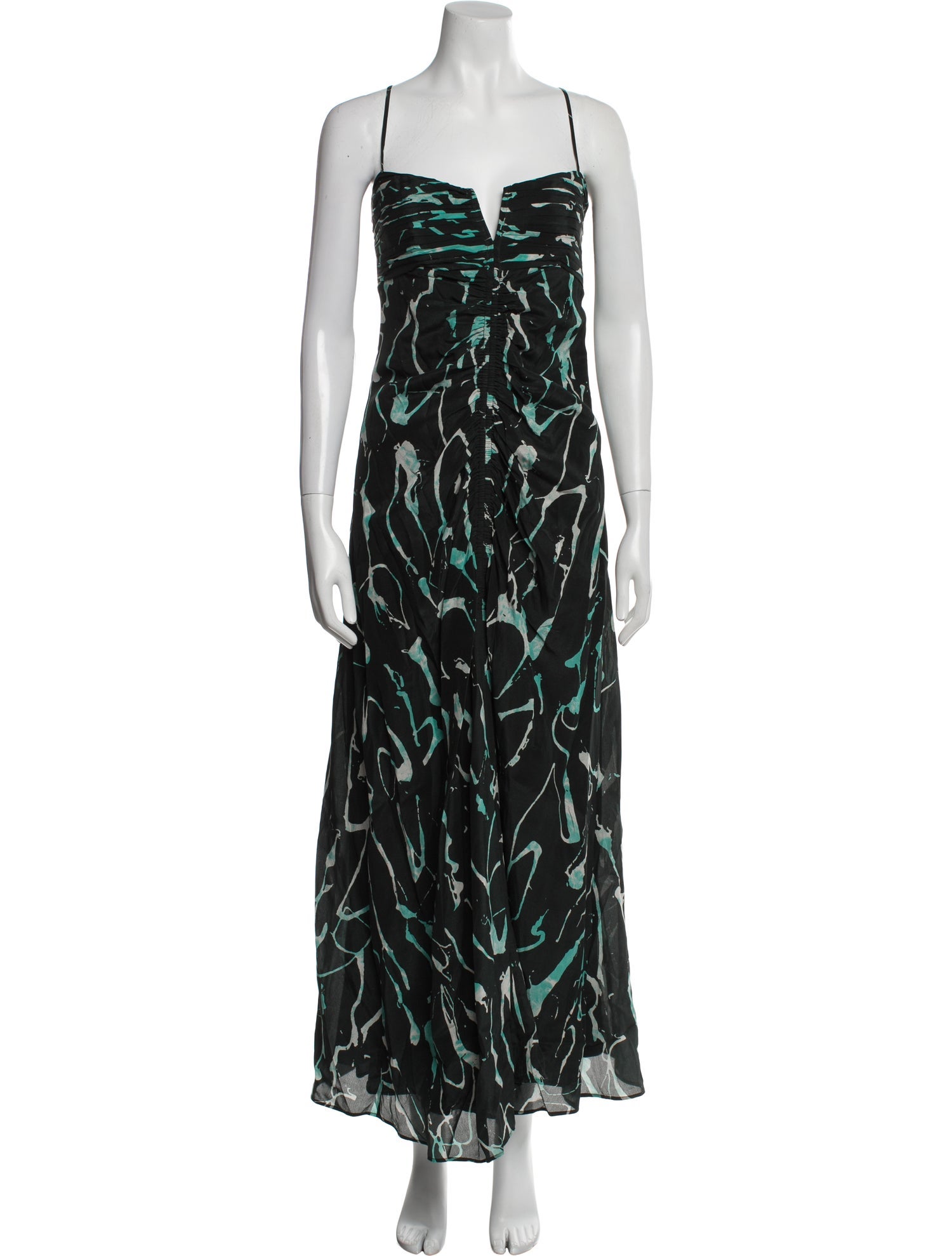 Maria Cher Silk Long Dress w/ Tags