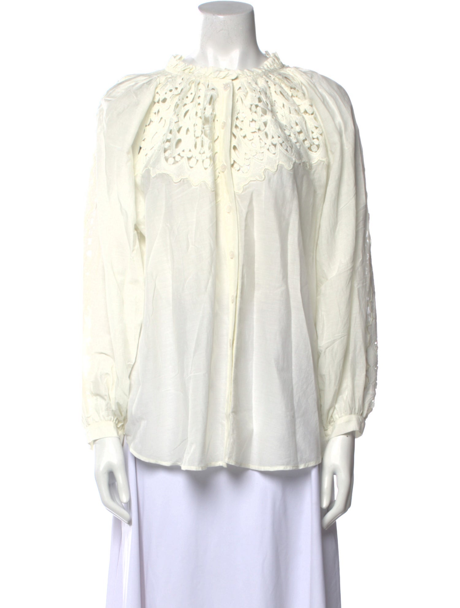 Maria Cher Crew Neck Long Sleeve Blouse w/ Tags